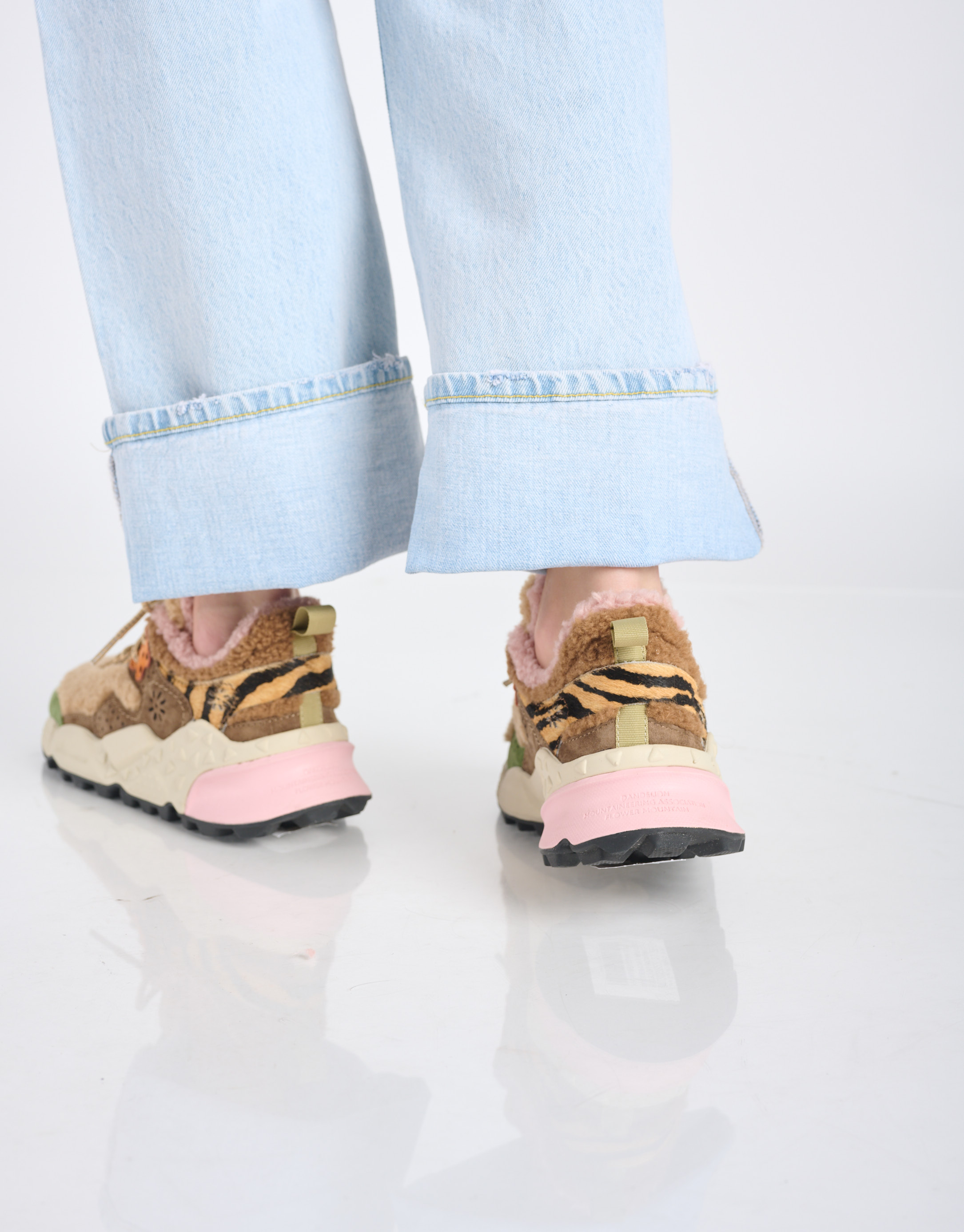 נעלי נשים - Flower Mountain - סניקרס KOTETSU טדי - חום   ירוק4