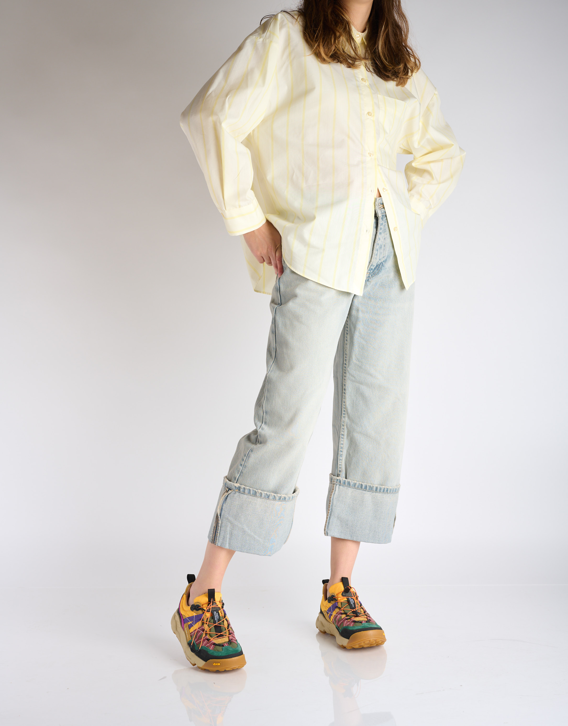 נעלי נשים - Flower Mountain - סניקרס צבעוניות IWANO 2 - צהוב   ירוק3