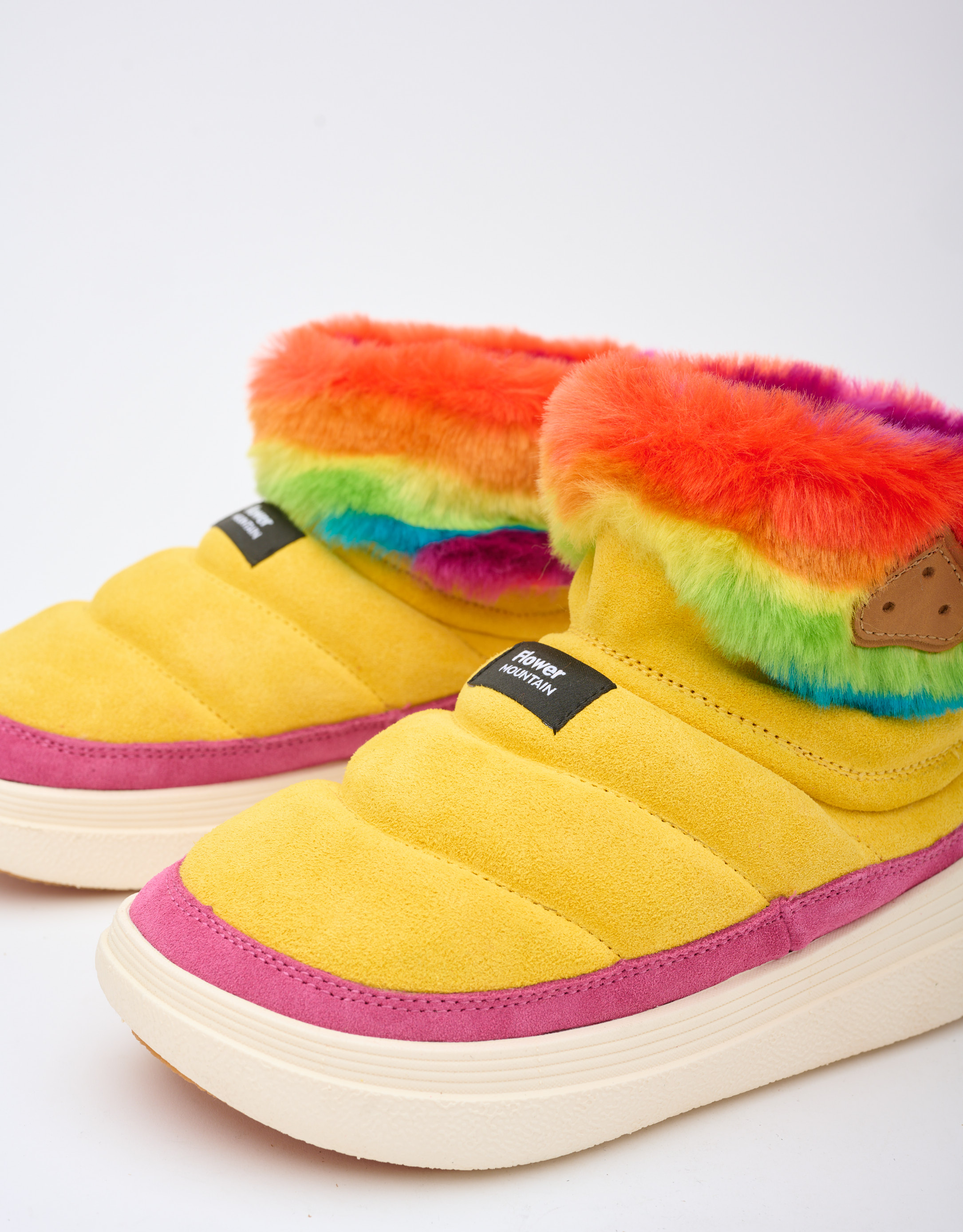 נעלי נשים - Flower Mountain - מגפוני פרווה FAMI MID - צהוב3