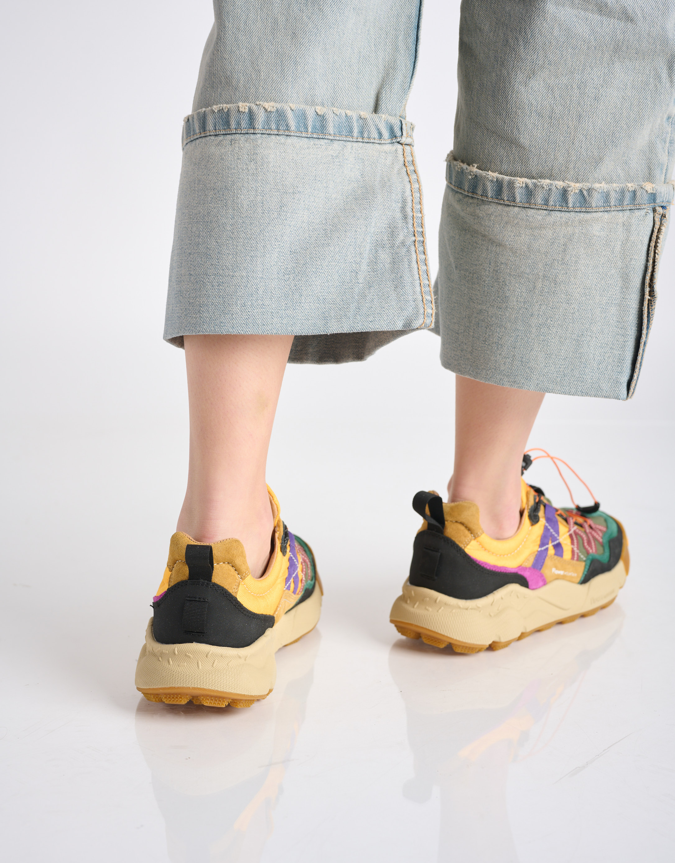 נעלי נשים - Flower Mountain - סניקרס צבעוניות IWANO 2 - צהוב   ירוק4