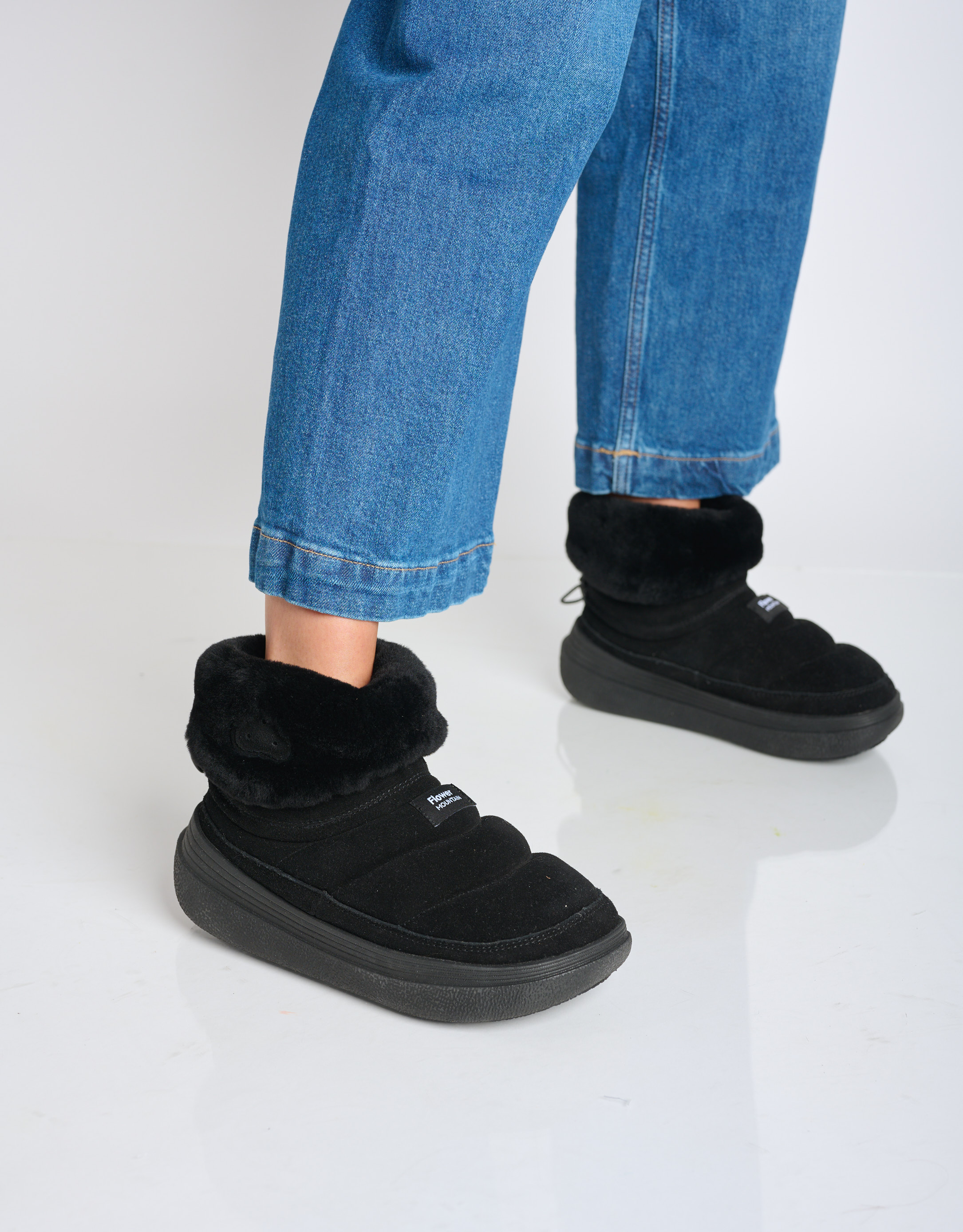 נעלי נשים - Flower Mountain - מגפוני פרווה FAMI MID - שחור3