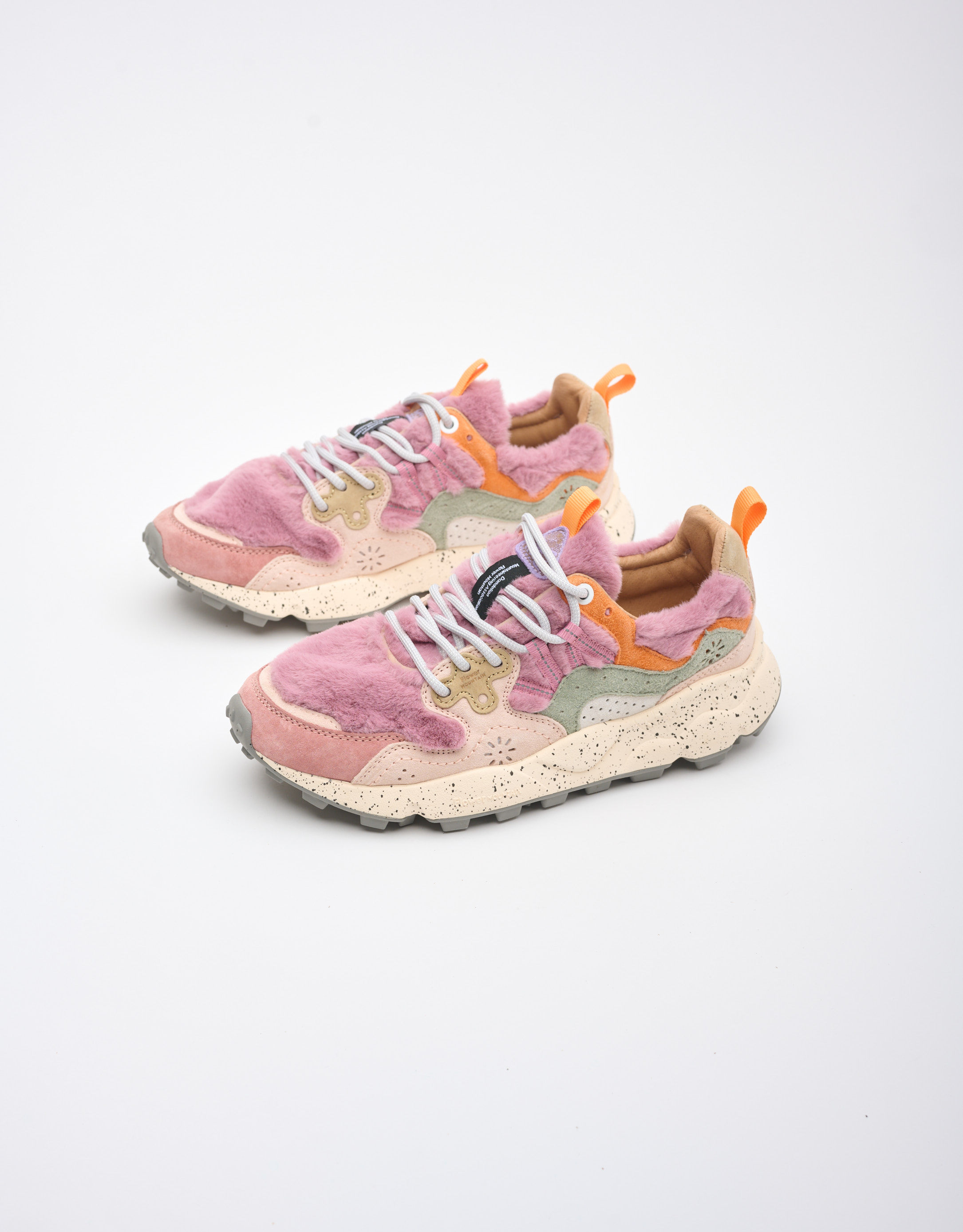 נעלי נשים - Flower Mountain - סניקרס YAMANO 3 פרוותי - לילך1