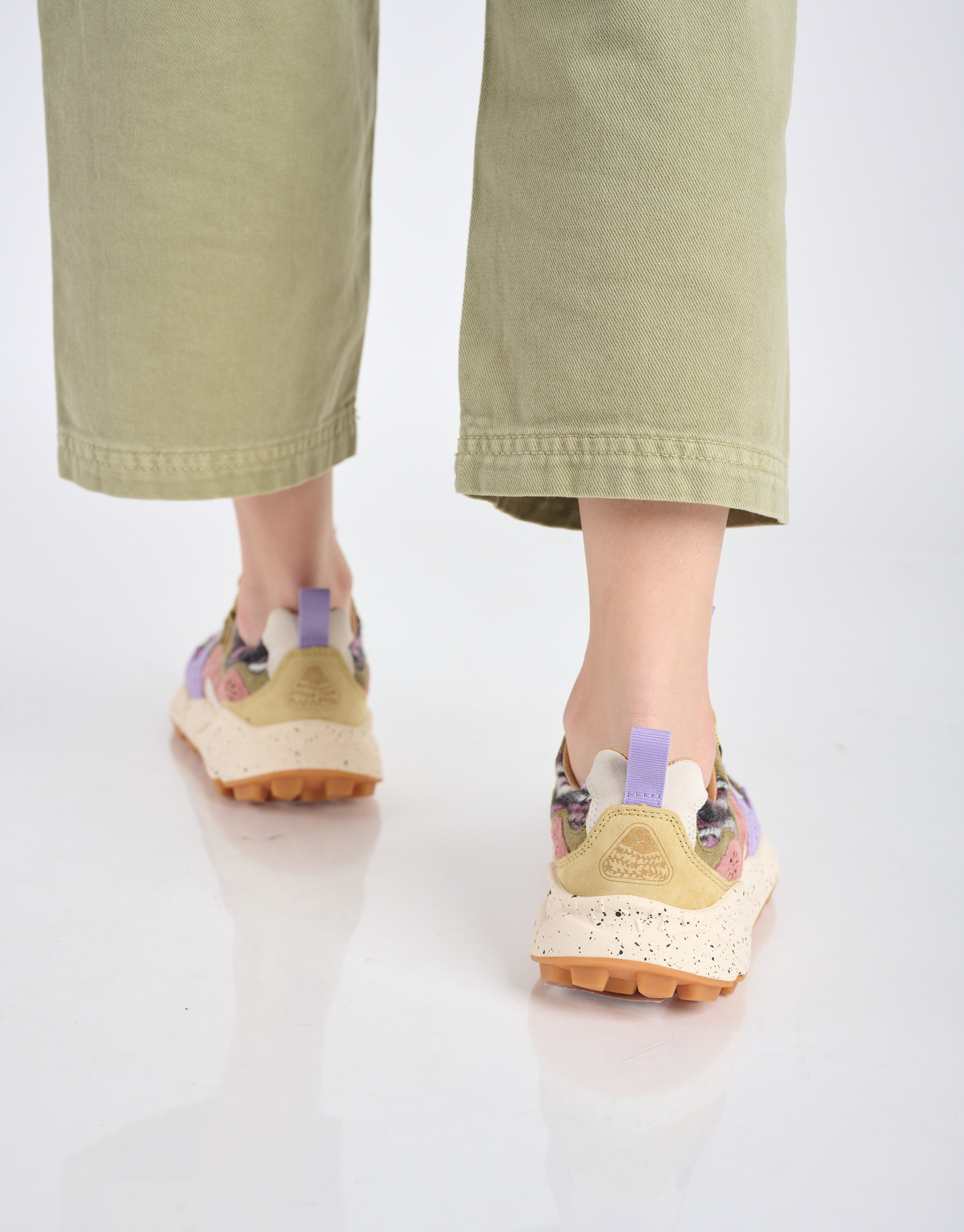 נעלי נשים - Flower Mountain - סניקרס YAMANO3 פסים - סגול   ירוק4