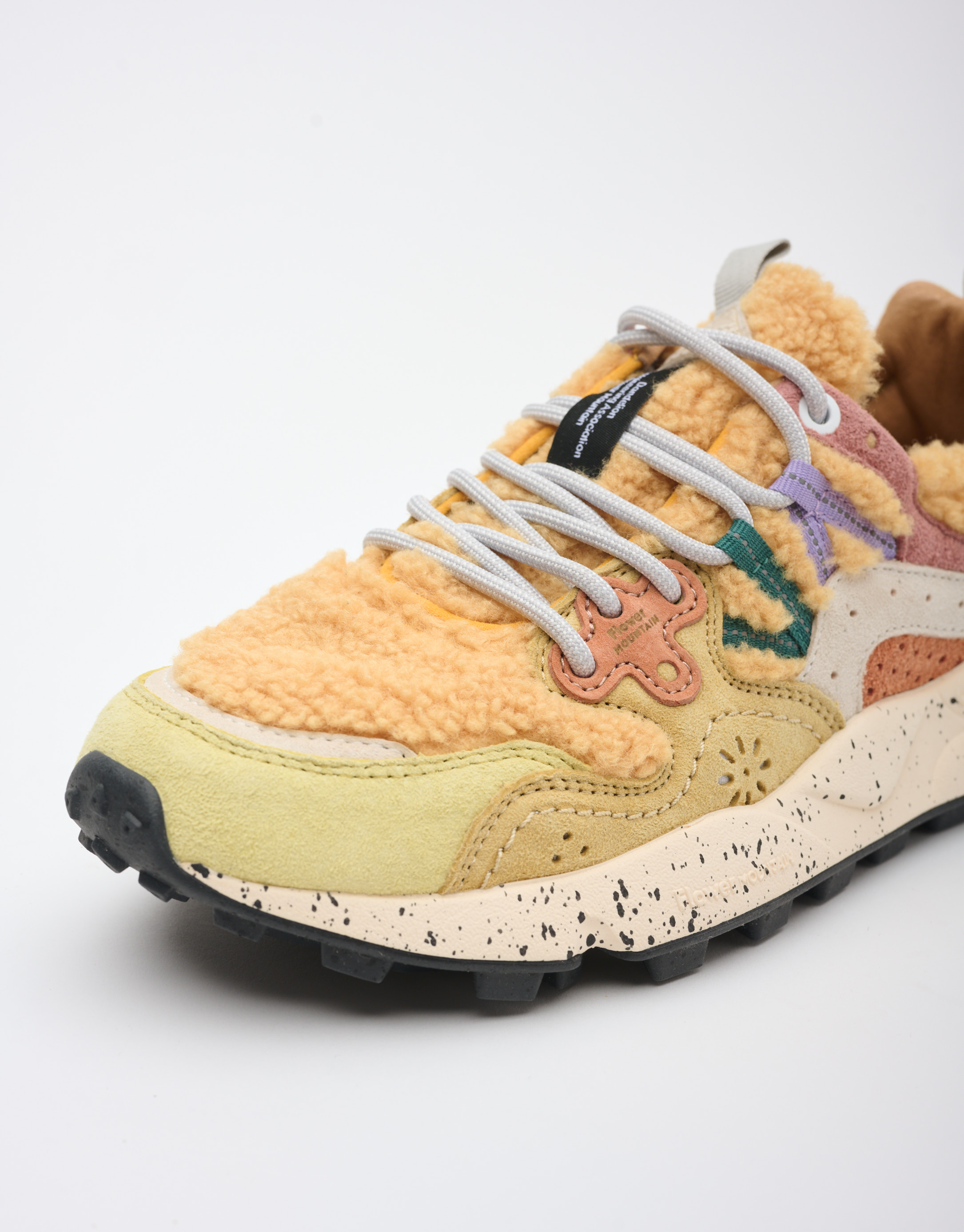 נעלי נשים - Flower Mountain - סניקרס YAMANO 3 טדי - צהוב3