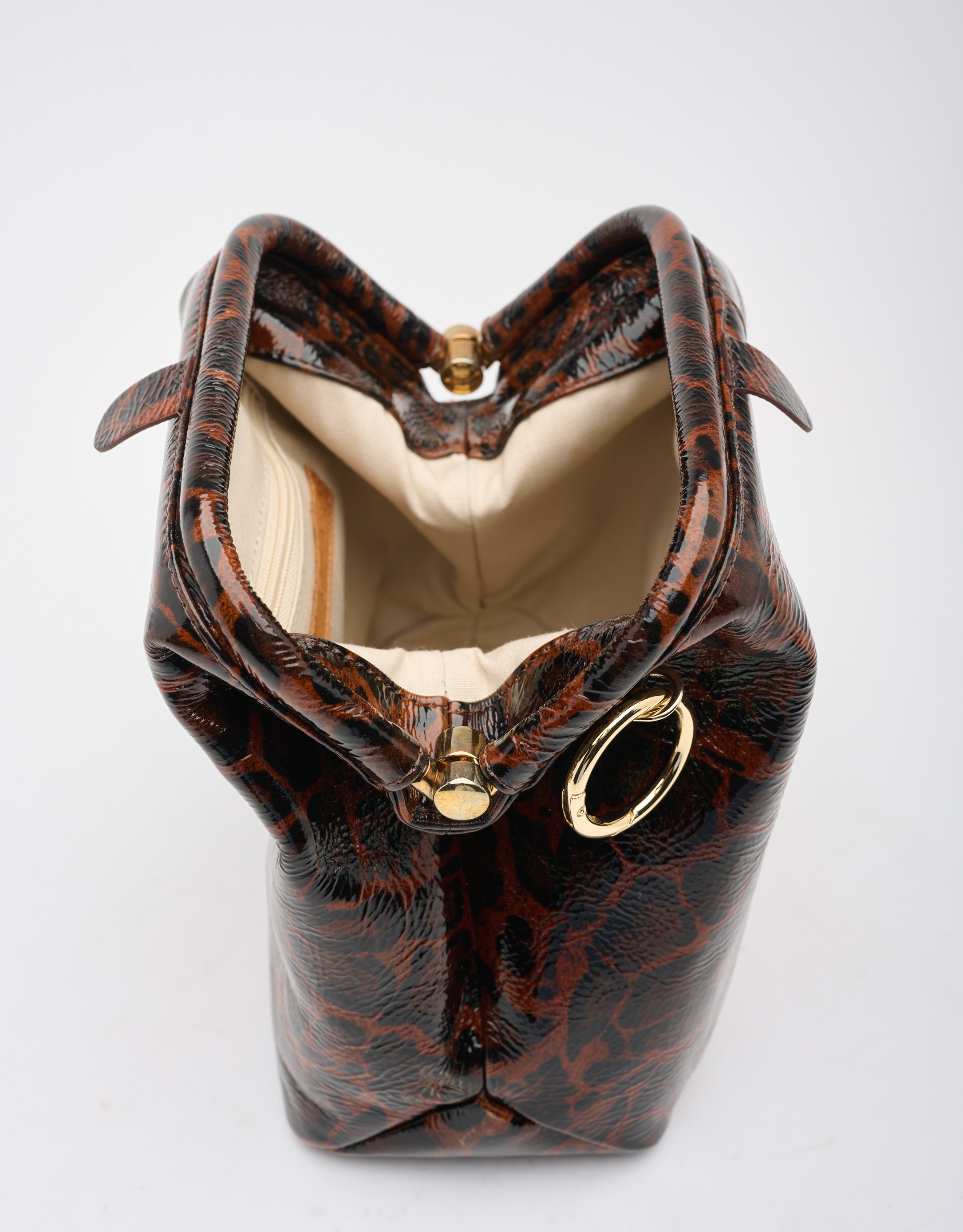 נעלי נשים - Chie Mihara - תיק עור ROKU - חום מנומר3