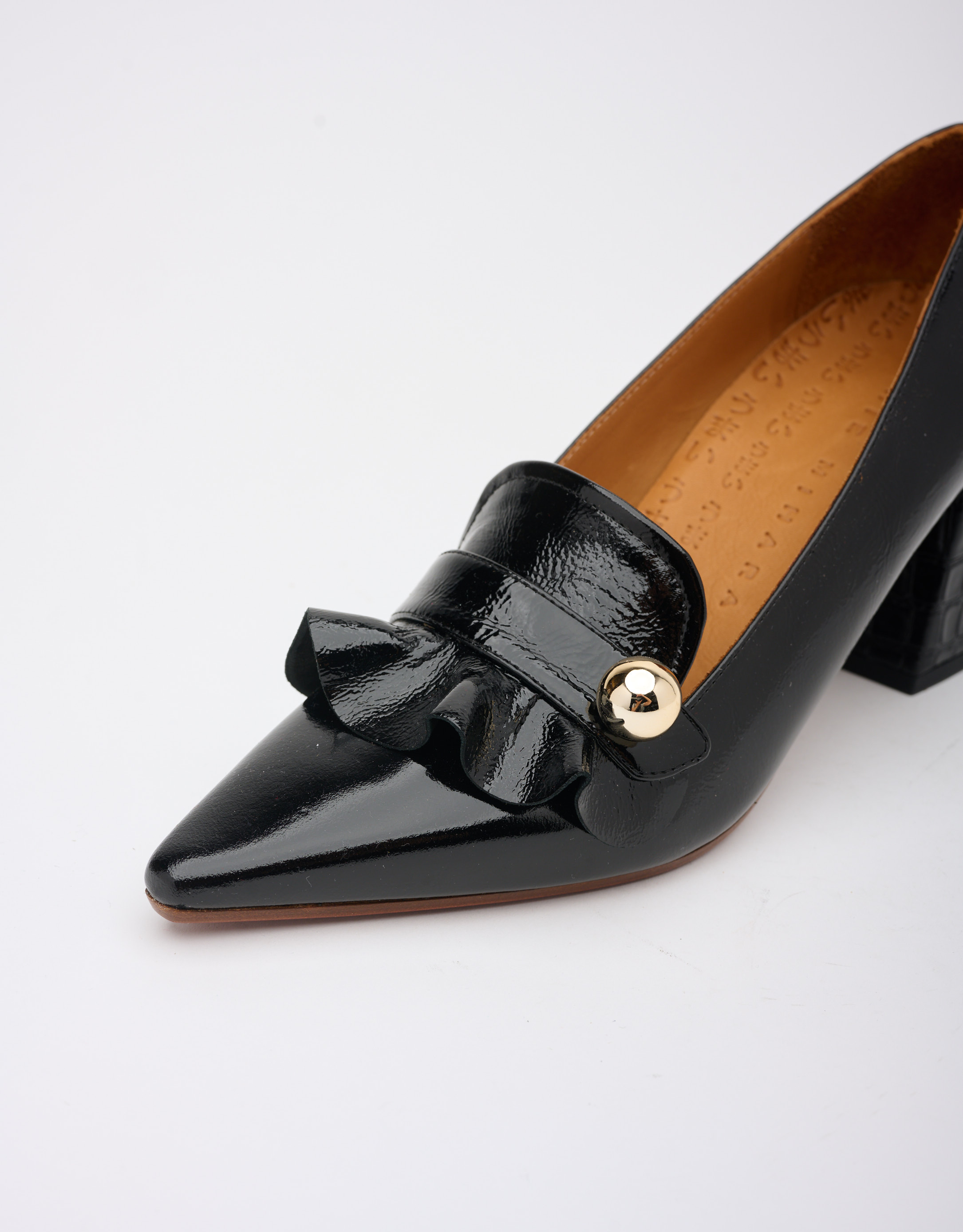 נעלי נשים - Chie Mihara - נעלי סירה עם עקב APITA - שחור3