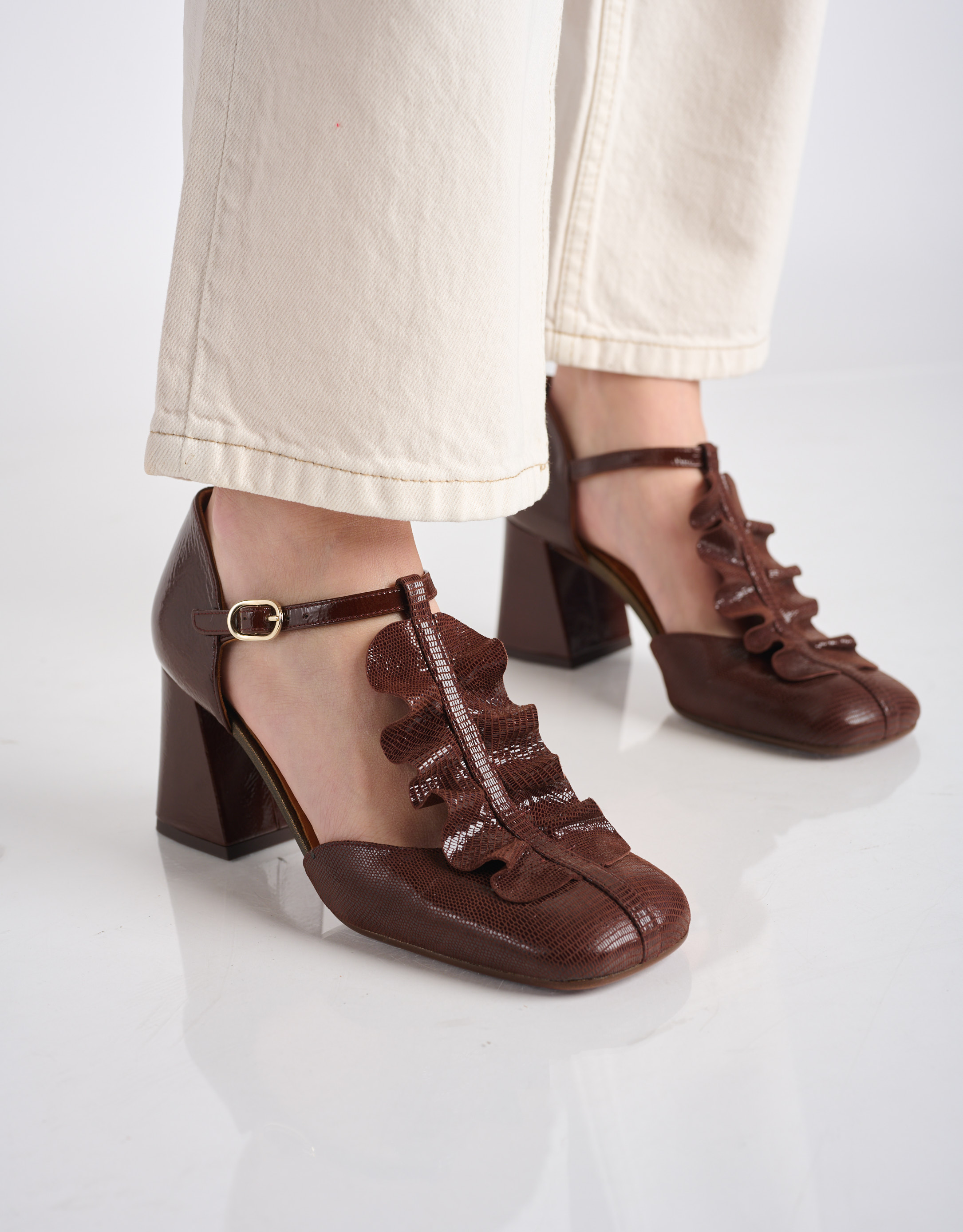 נעלי נשים - Chie Mihara - נעלי עקב SWAN - חום1