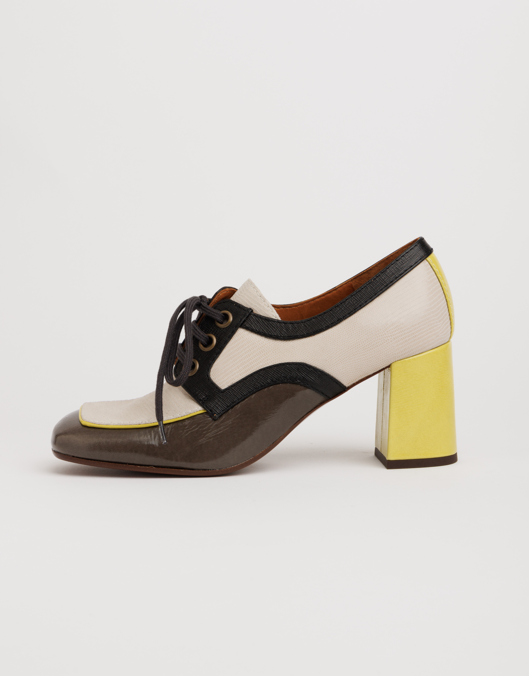 נעלי נשים - Chie Mihara - נעלי עקב עם שרוכים PABIZU - אפור3