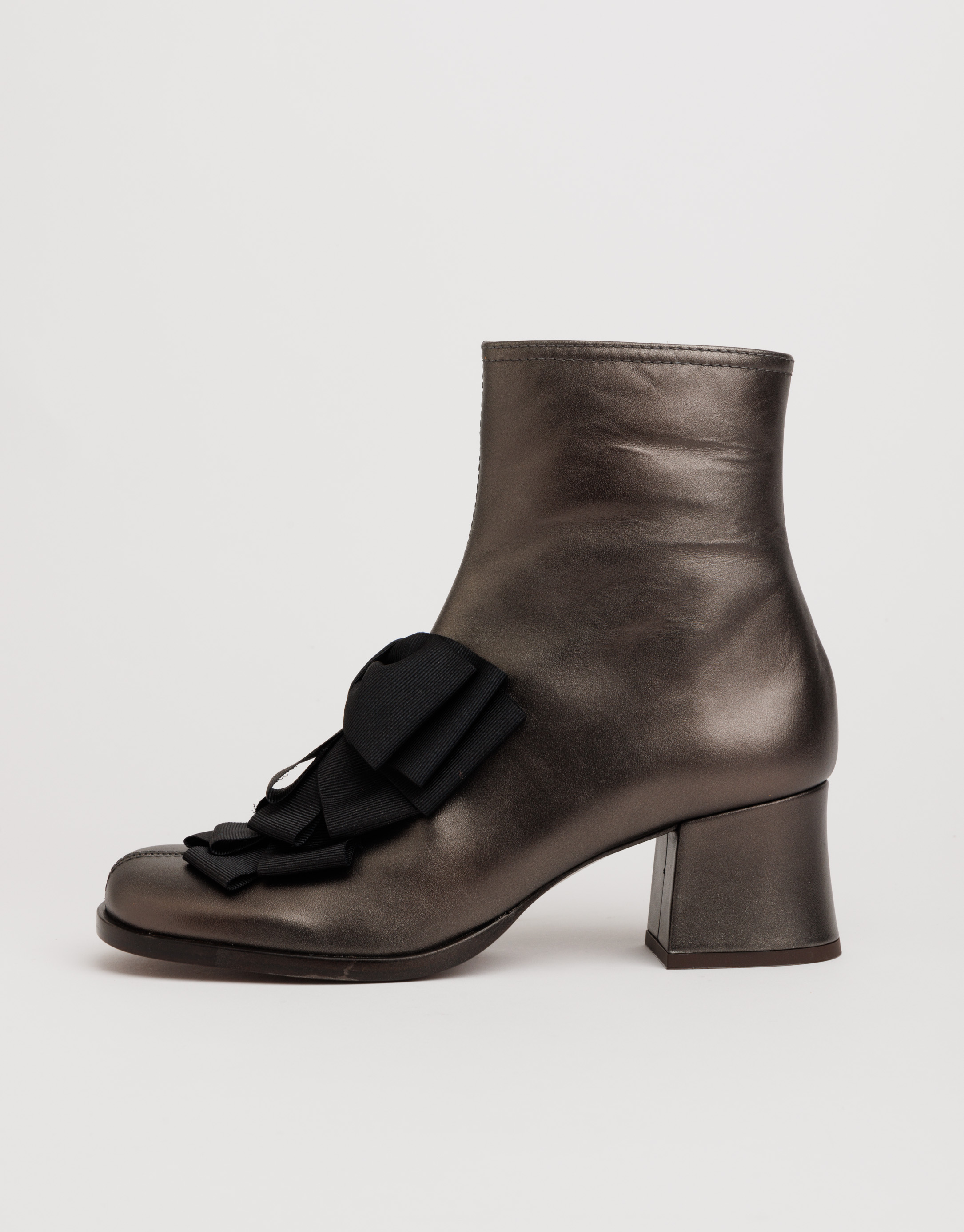 נעלי נשים - Chie Mihara - מגפונים עם עקב TELAZO - כסף3