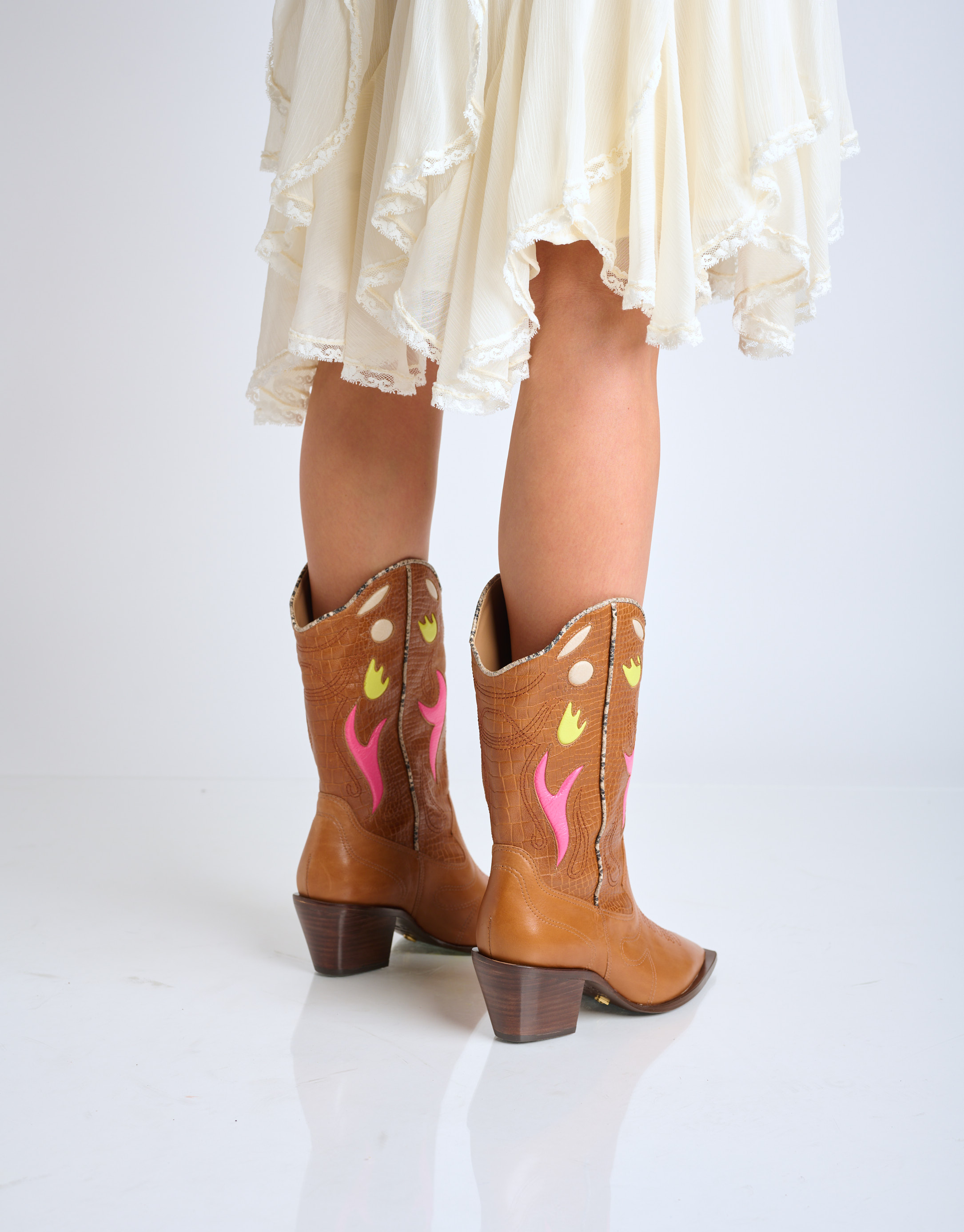 נעלי נשים - Vicenza - מגפי בוקרים גבוהים MONTRE - קאמל4