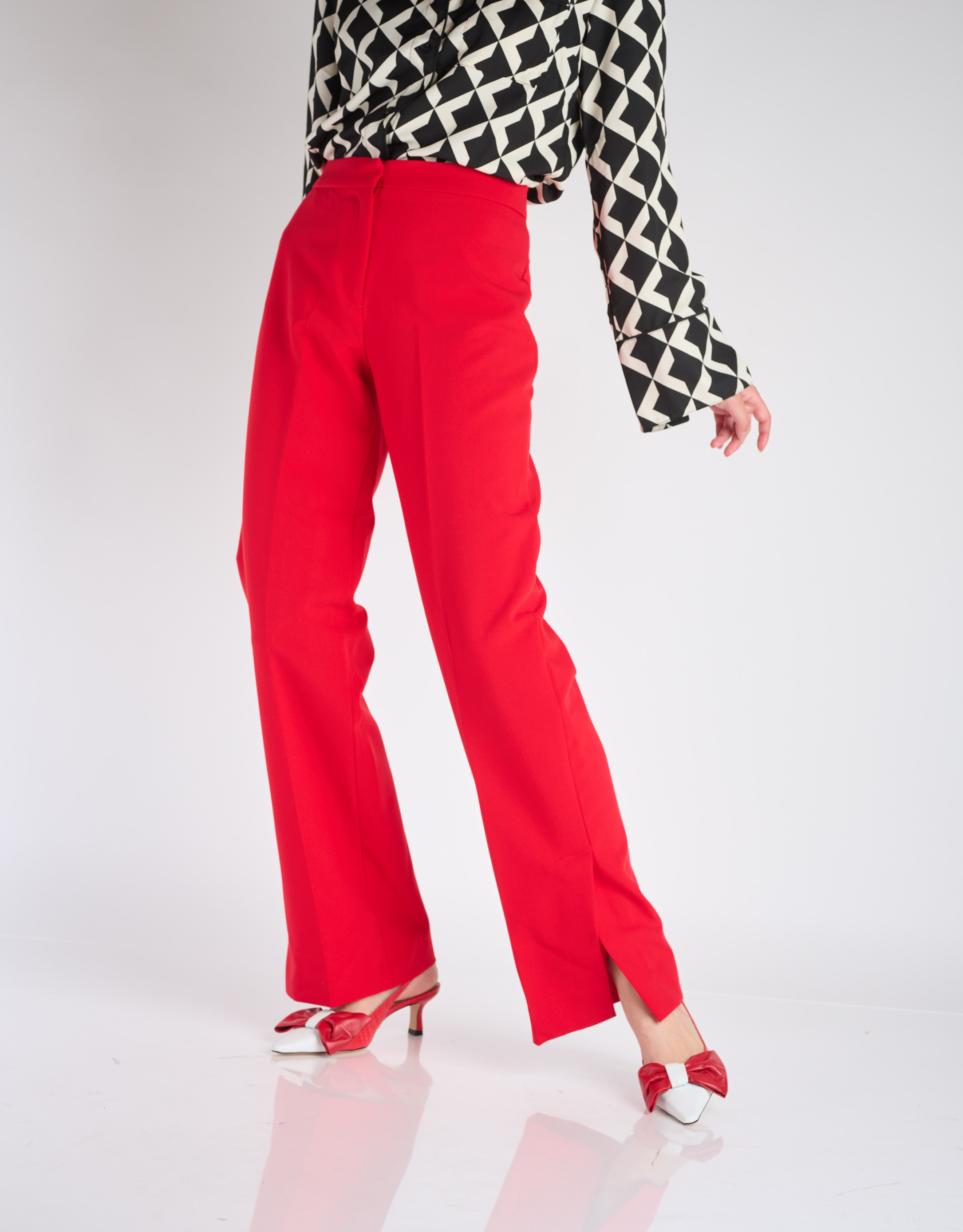 נעלי נשים - Vicenza - נעלי סירה עם פפיון JAPAO - אדום   לבן2