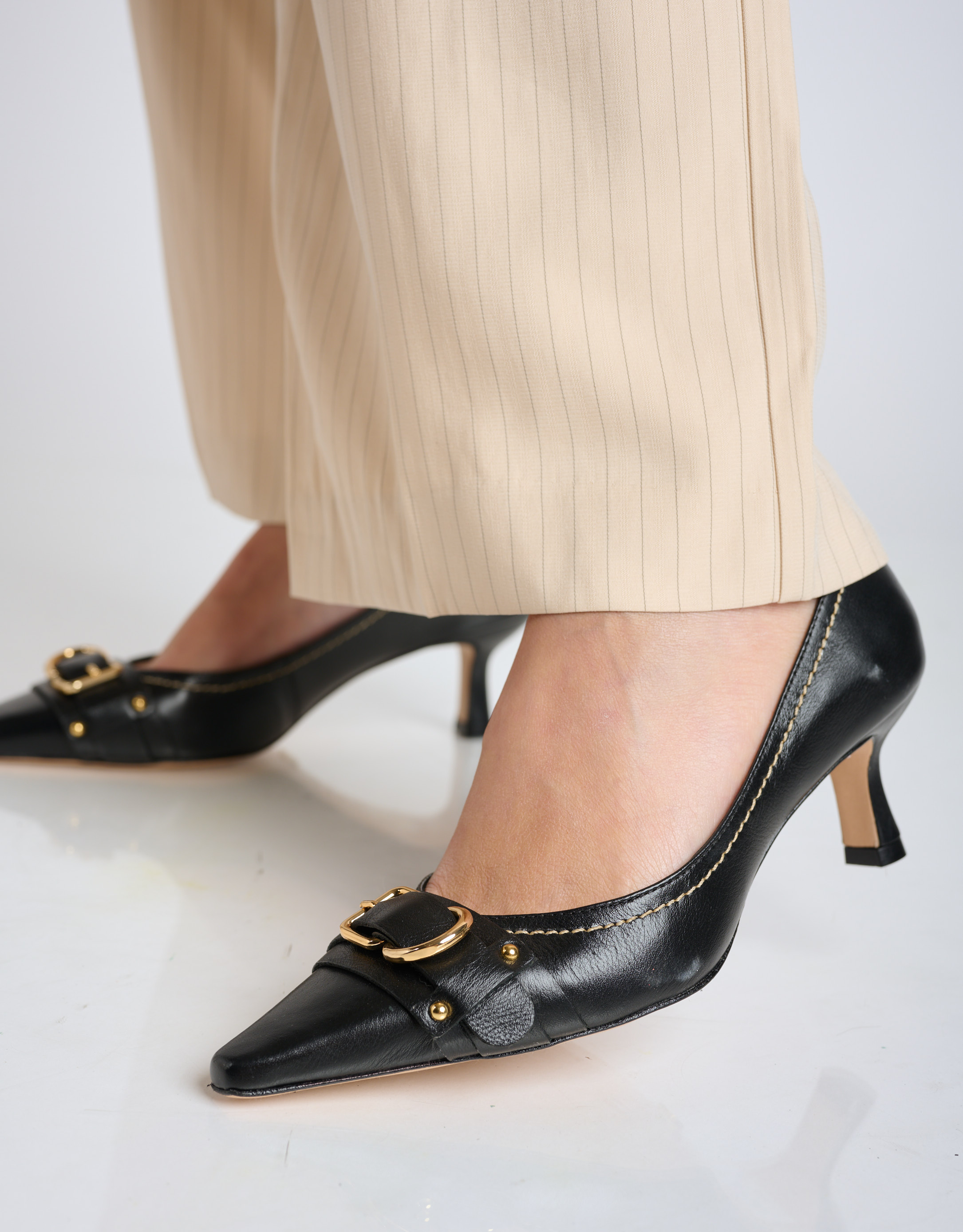 נעלי נשים - Vicenza - נעלי סירה עם אבזם JAPAO - שחור3