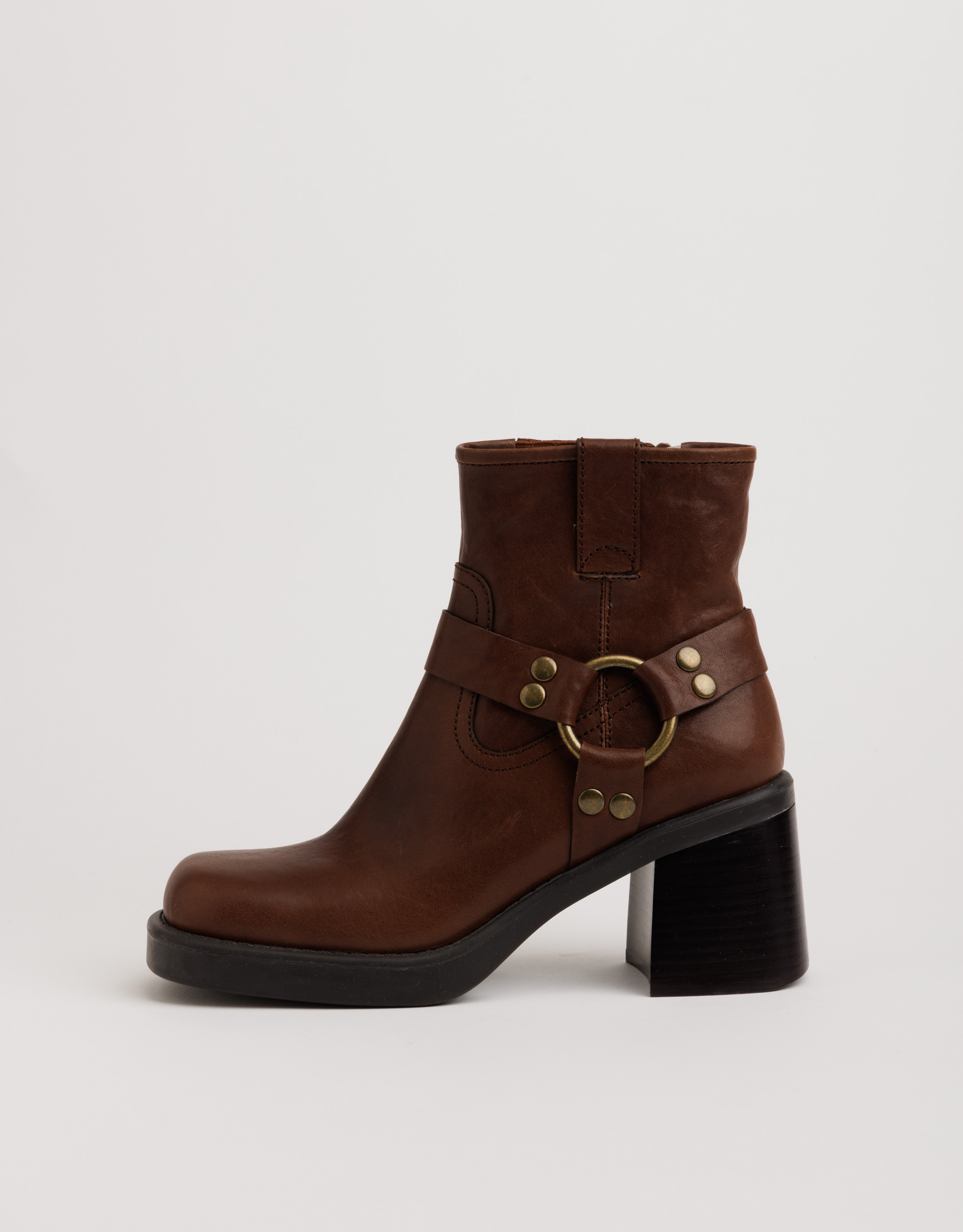 נעלי נשים - Jeffrey Campbell - מגפוני  עקב OPERATOR - חום4