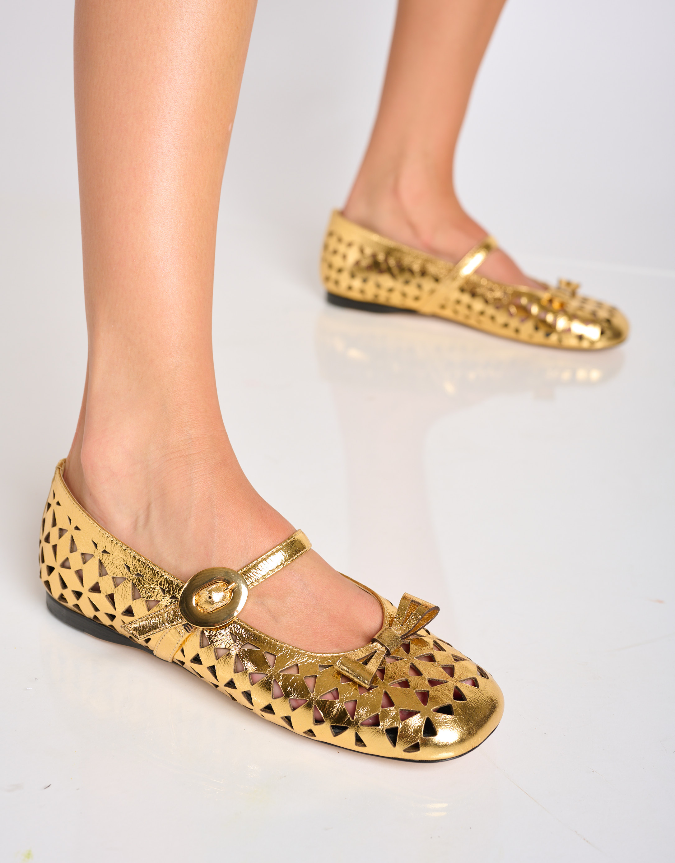 נעלי נשים - Vicenza - נעלי בובה CALI - זהב4