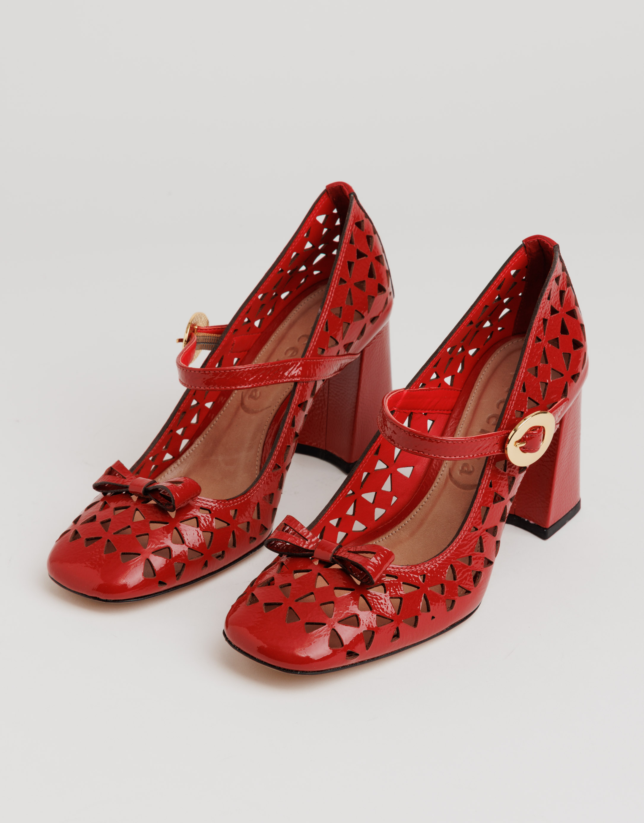 נעלי נשים - Vicenza - נעלי בובה עם עקב  ANATOLI - אדום2