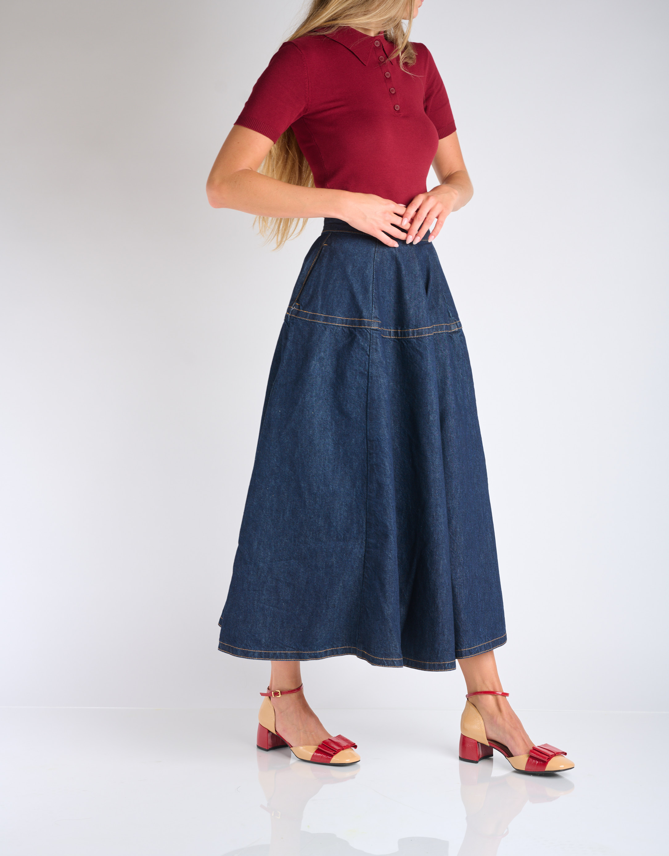 נעלי נשים - Vicenza - נעליים עם פפיון CARIBE - בז'   אדום2