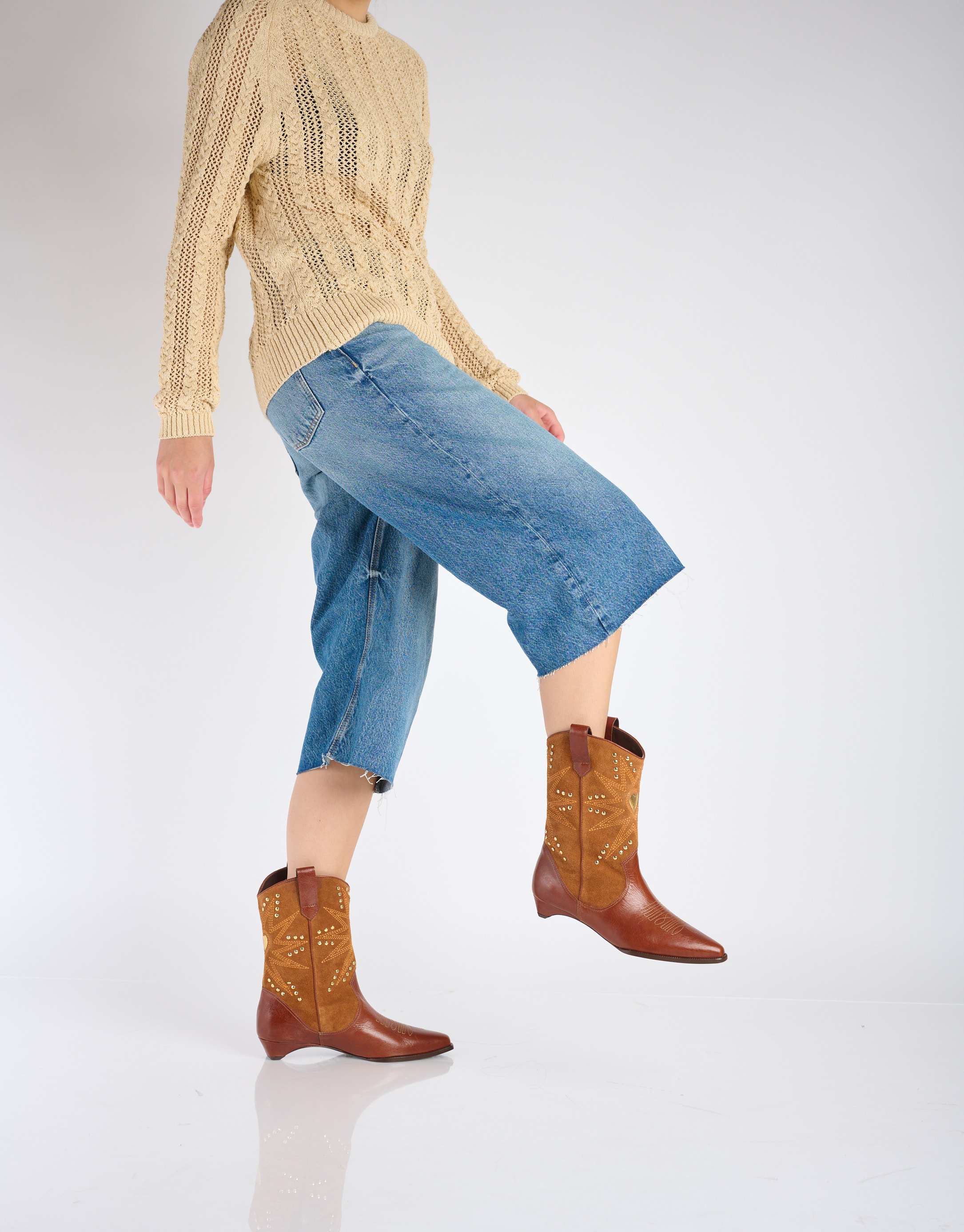 נעלי נשים - Vicenza - מגפי בוקרים DARA - חום3