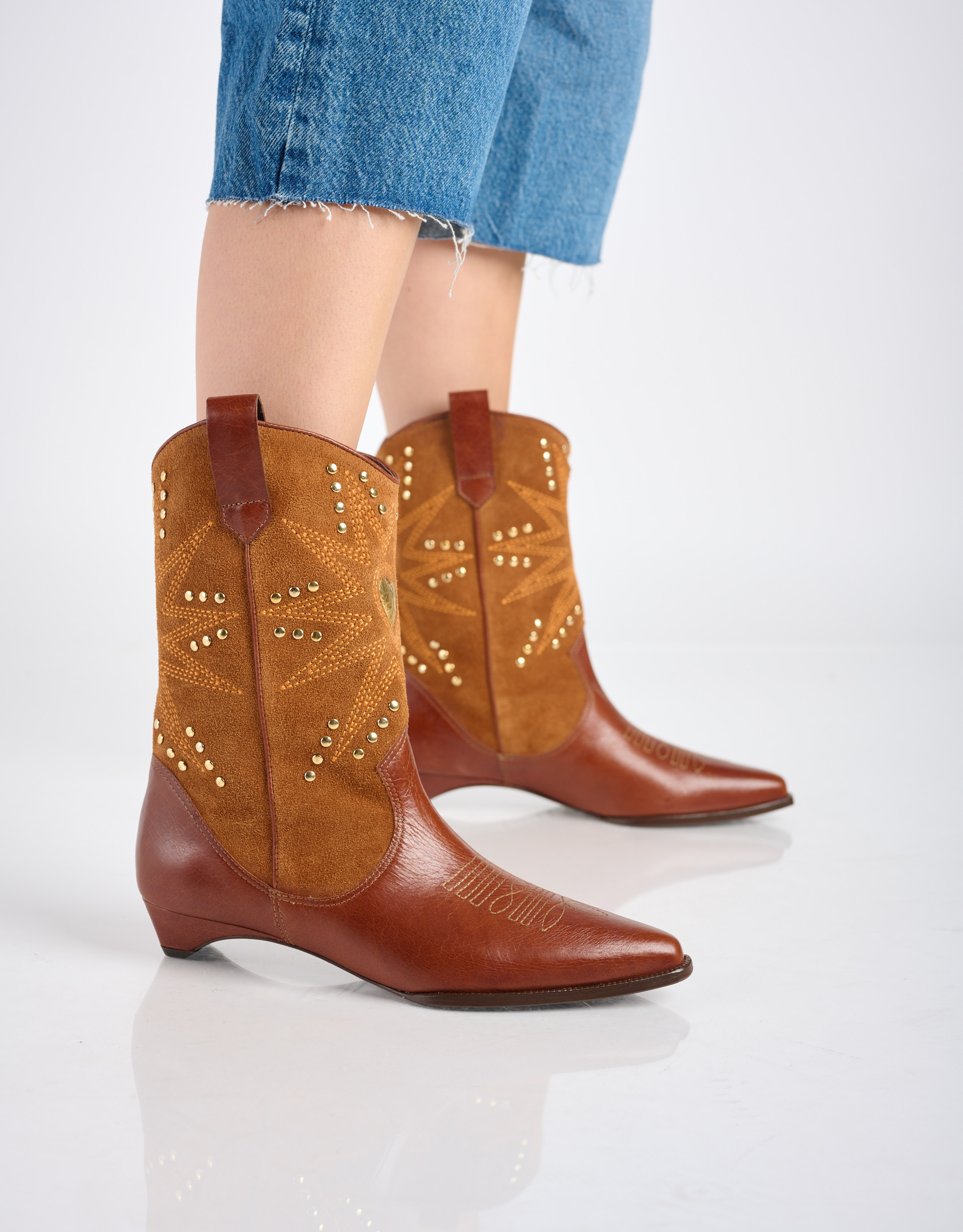 נעלי נשים - Vicenza - מגפי בוקרים DARA - חום4