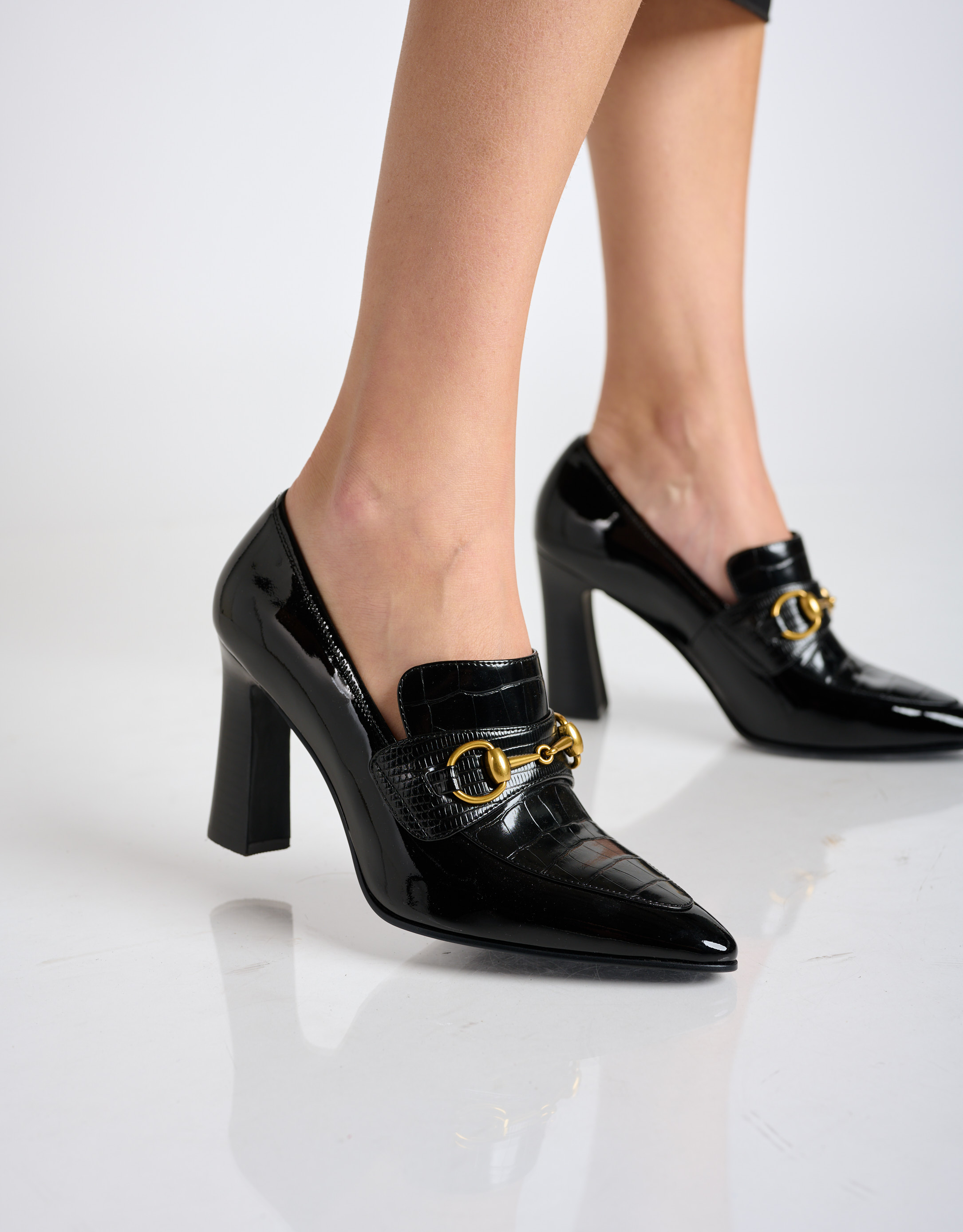 נעלי נשים - Jeffrey Campbell - נעלי עקב משולב ETIQUETTE - שחור4