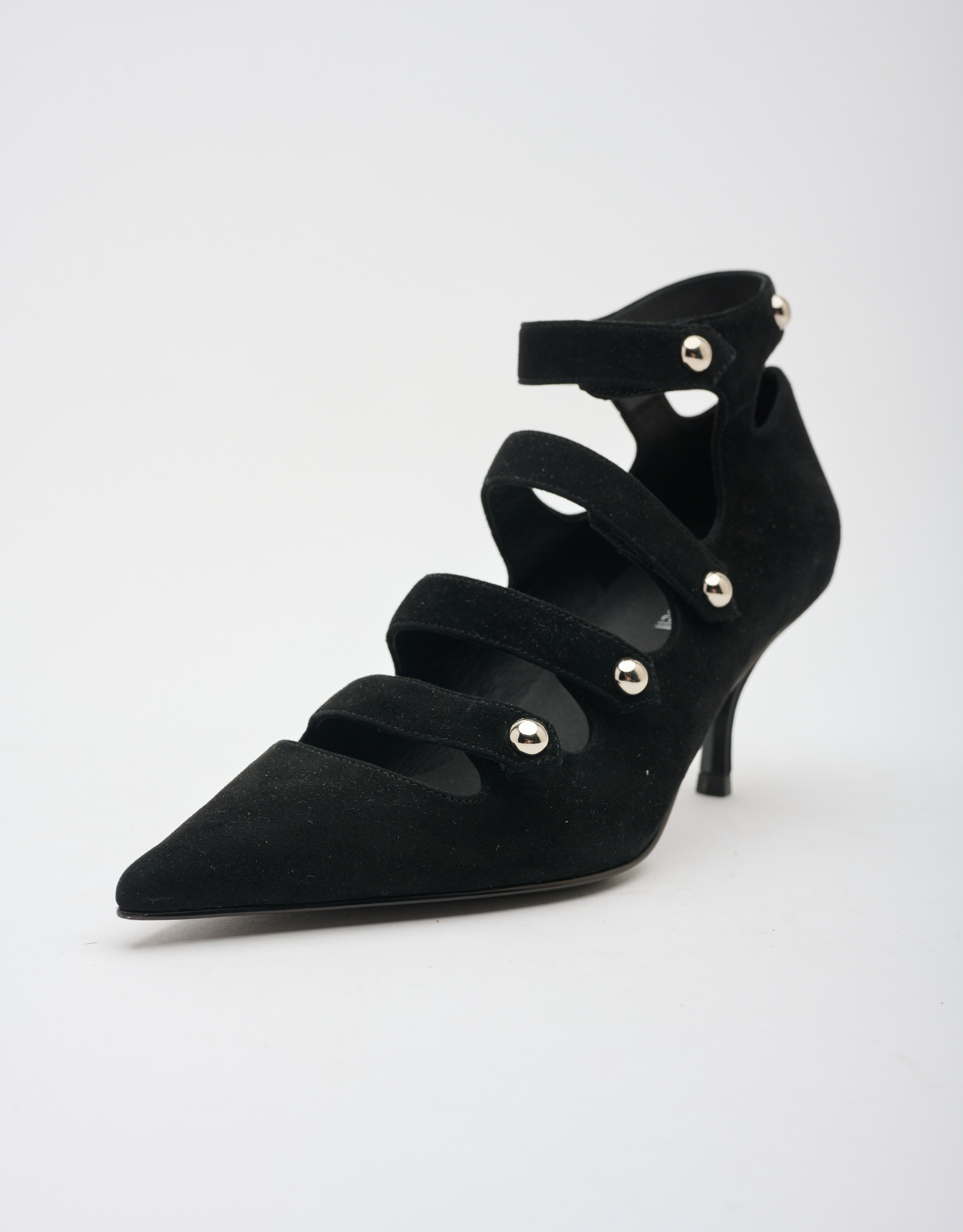 נעלי נשים - Jeffrey Campbell - נעלי עקב מזמש REPORTER - שחור4