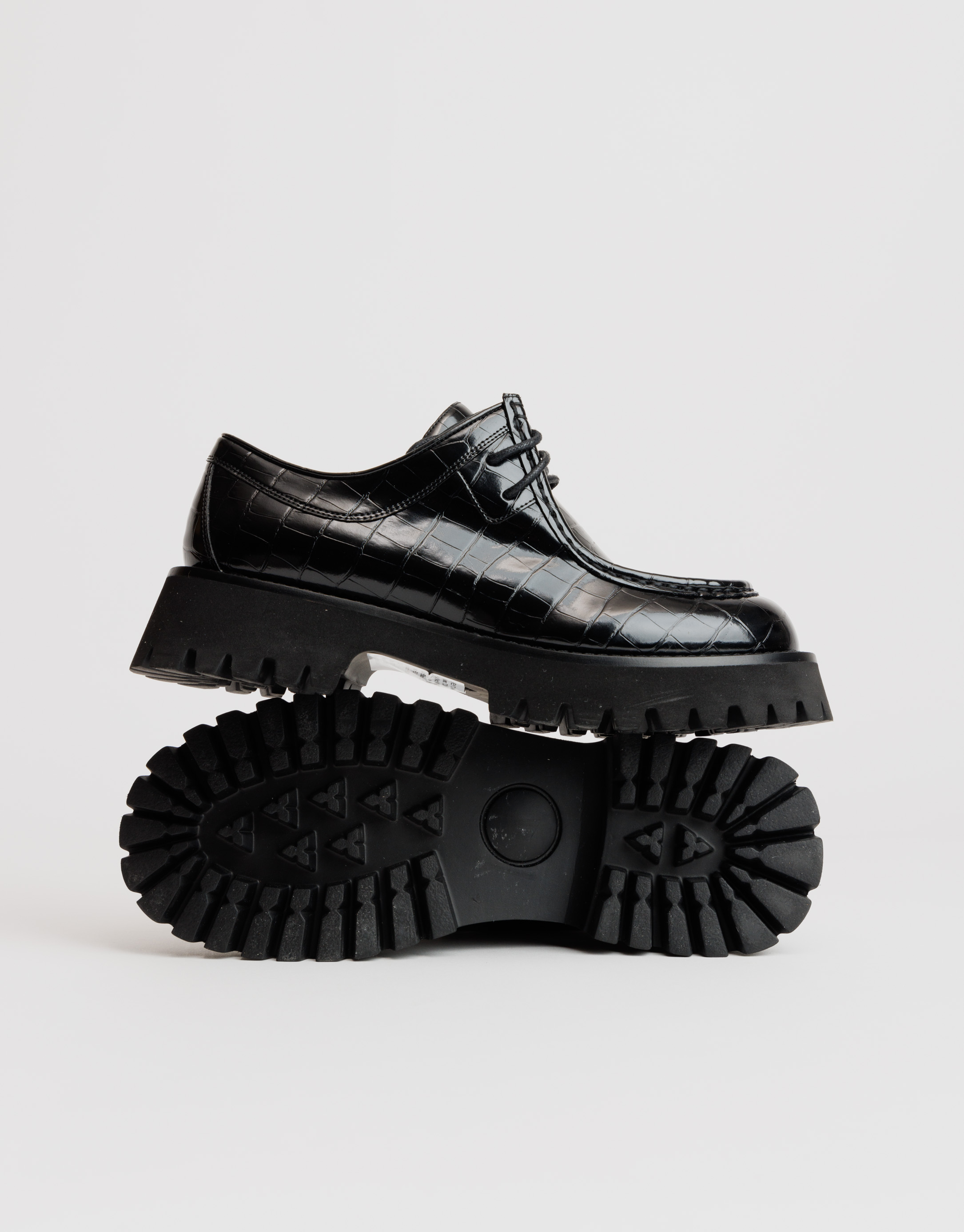 נעלי נשים - Jeffrey Campbell - נעלי אוקספורד WRITER CROC - שחור2