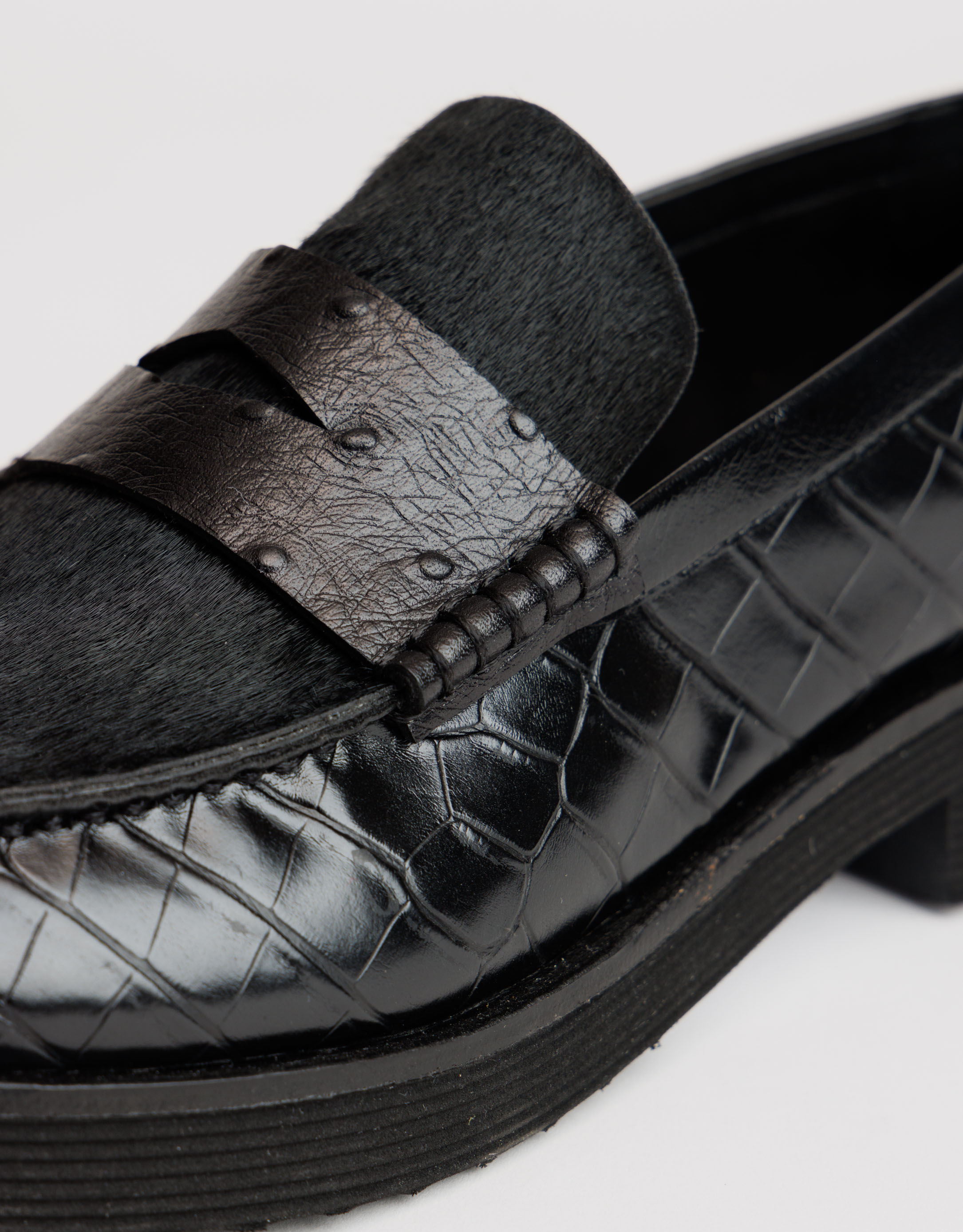 נעלי נשים - Jeffrey Campbell - מוקסינים משולבים LENNA F - שחור3