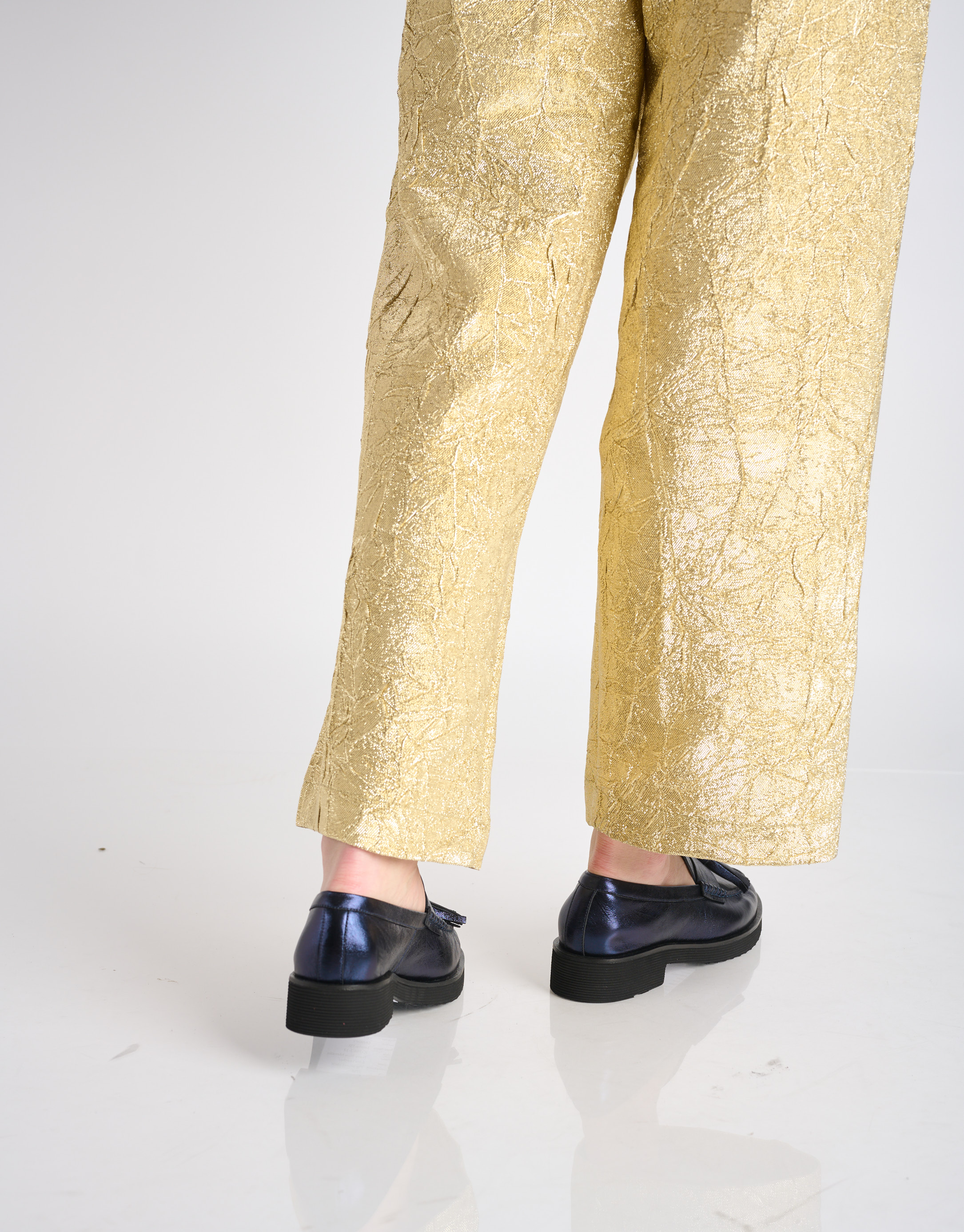 נעלי נשים - Jeffrey Campbell - מוקסיניים LENNA עם גדילים - כחול4