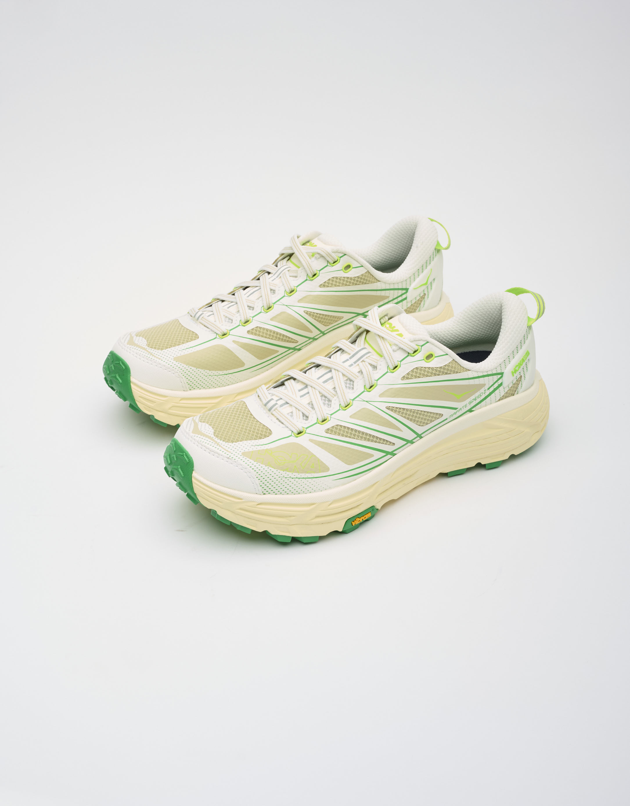 נעלי גברים - Hoka - סניקרס MAFATE SPEED - לבן   ירוק3