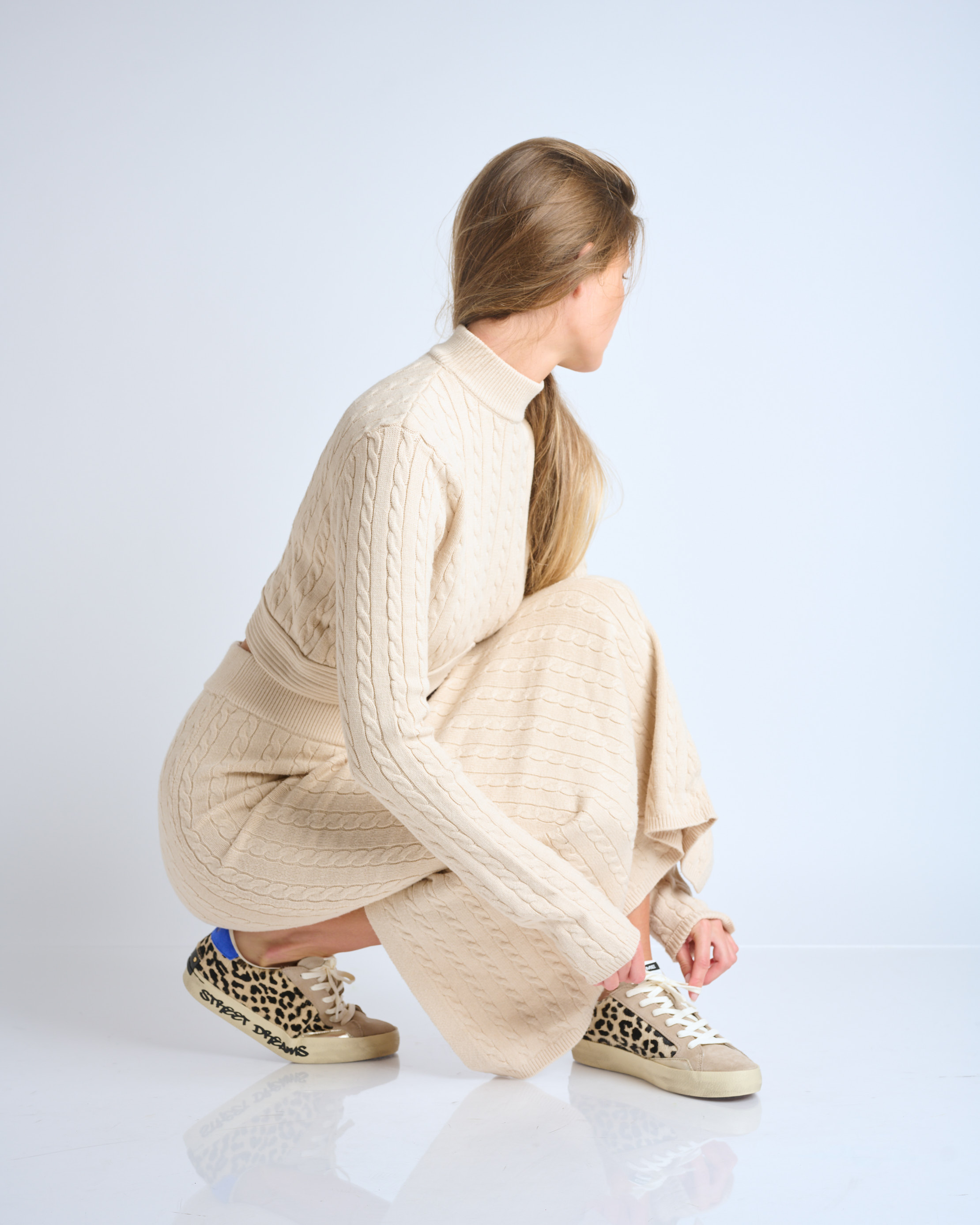 נעלי נשים - Crime London - סניקרס AGNES - בז' מנומר2