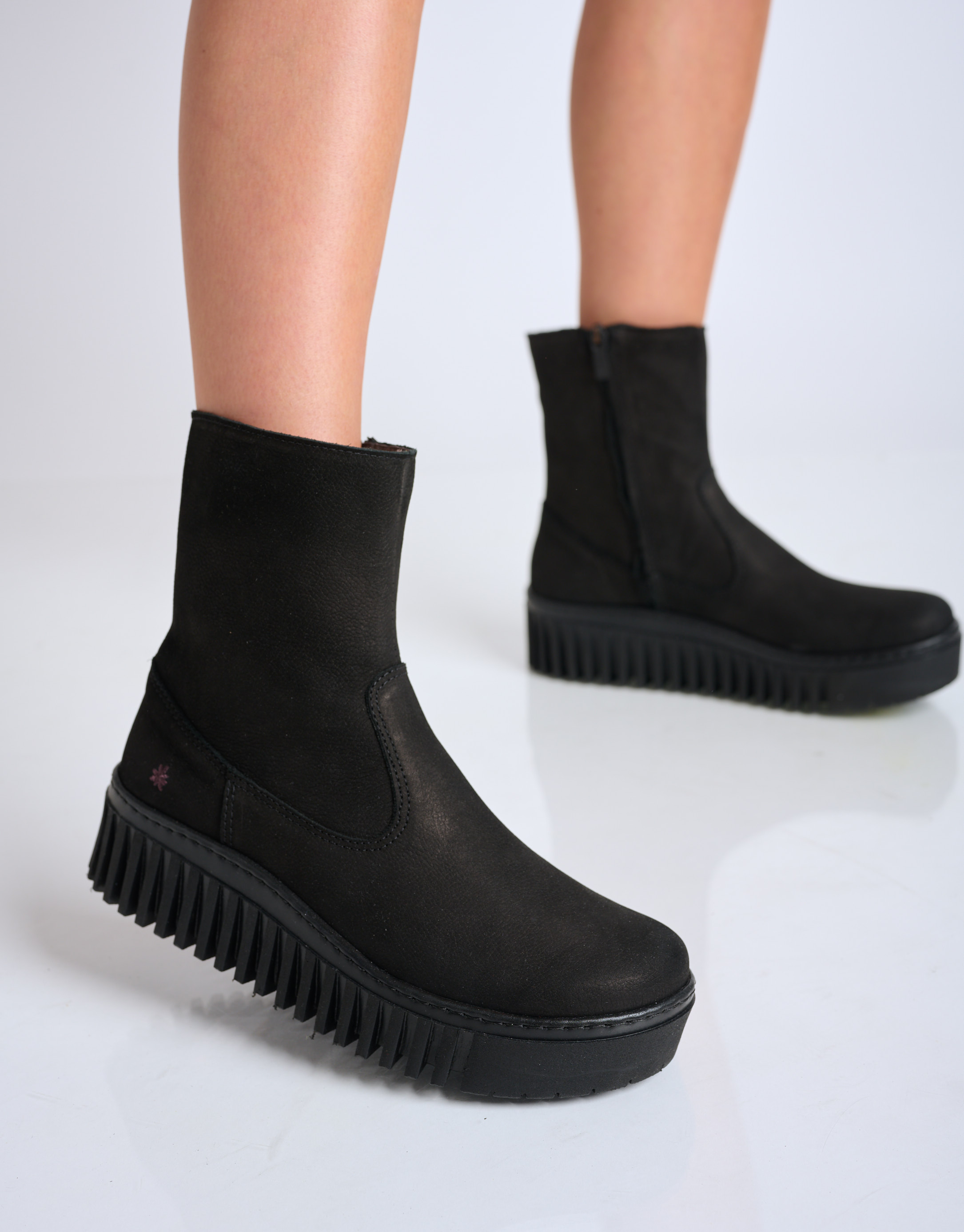 נעלי נשים - Art - מגפוני פלטפורמה BRIGHTON - שחור3