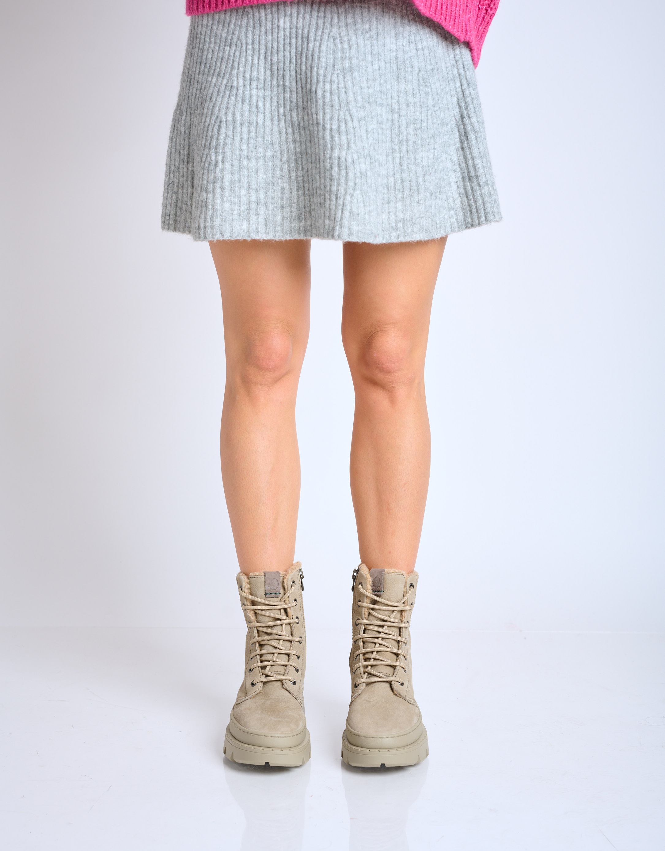 נעלי נשים - Satorisan - מגפנים עם שרוכים UNALOME - אפור1