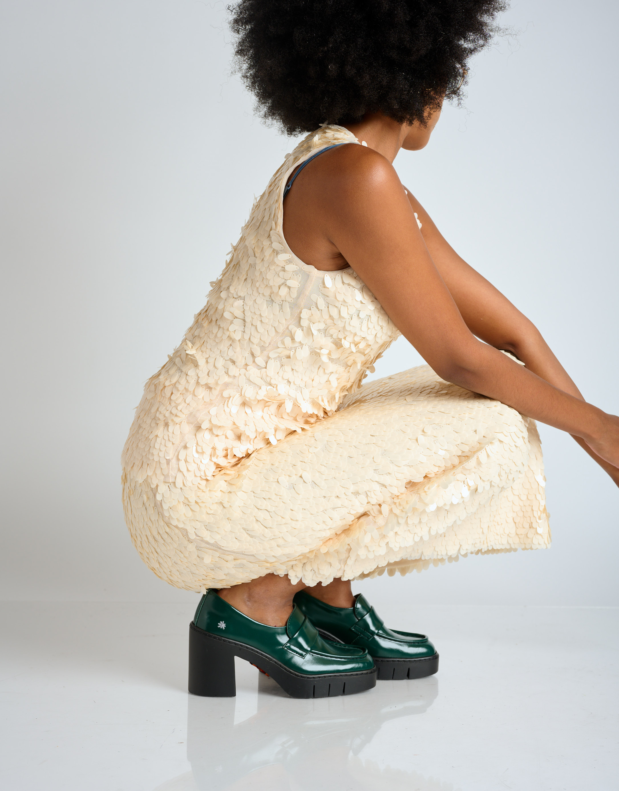 נעלי נשים - Art - מוקסינים לק עם עקב  BERNA - ירוק2