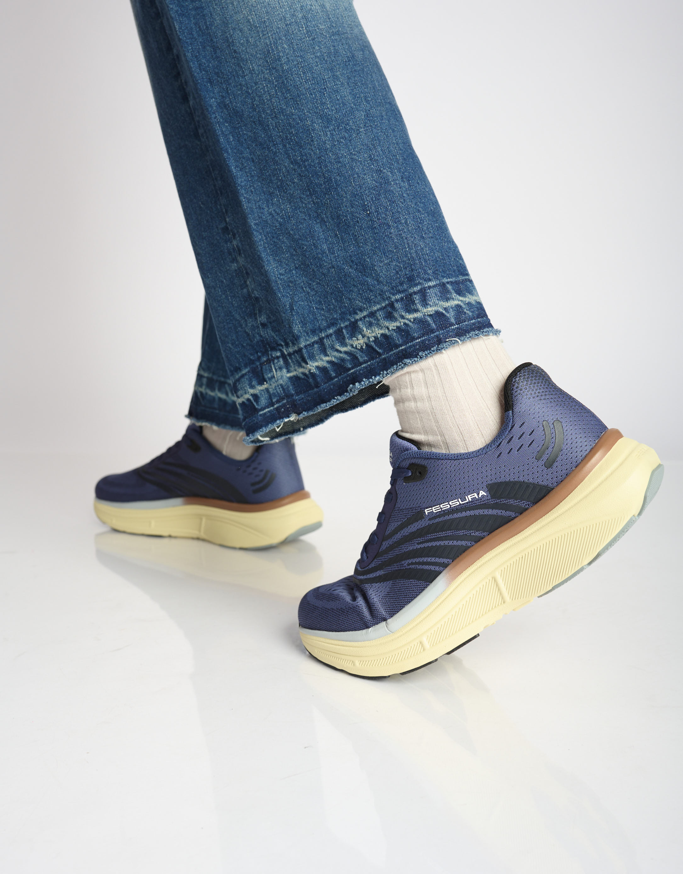 נעלי גברים - Fessura - סניקרס SPEED - כחול4