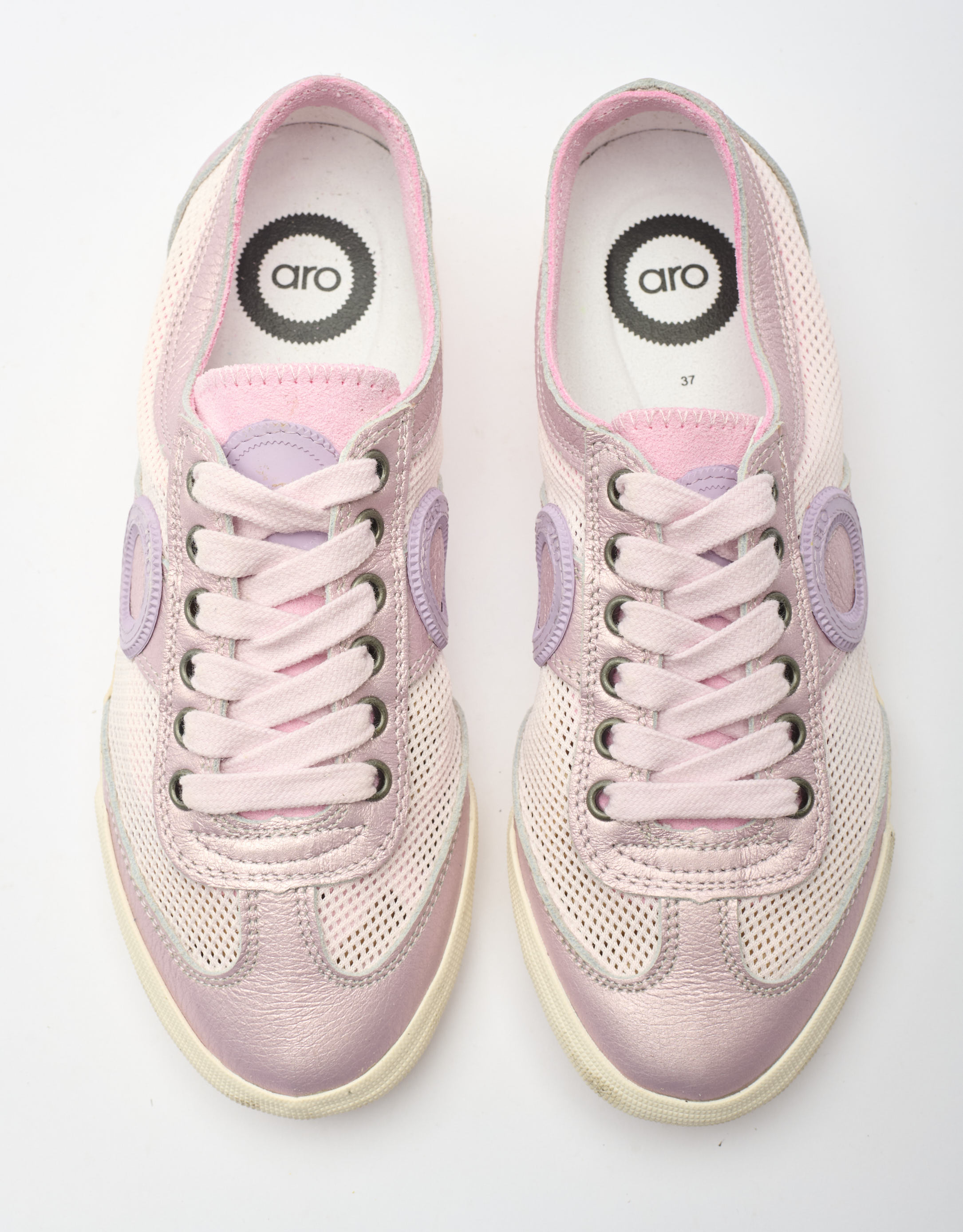 נעלי נשים - Aro - סניקרס מטאליות JOANETA - ורוד4