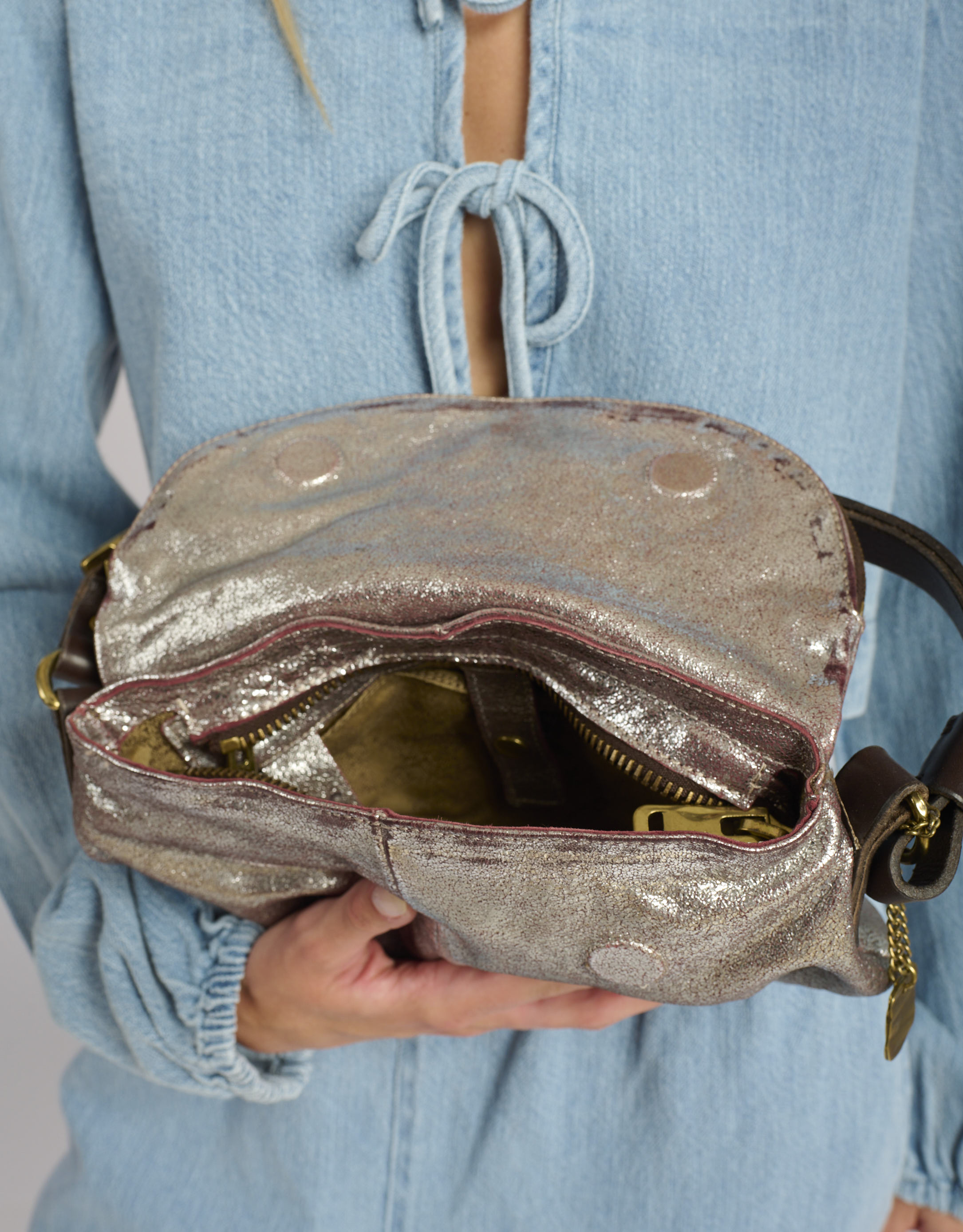 נעלי נשים - A.S. 98 - תיק צד קטן CARMINE - כסף3