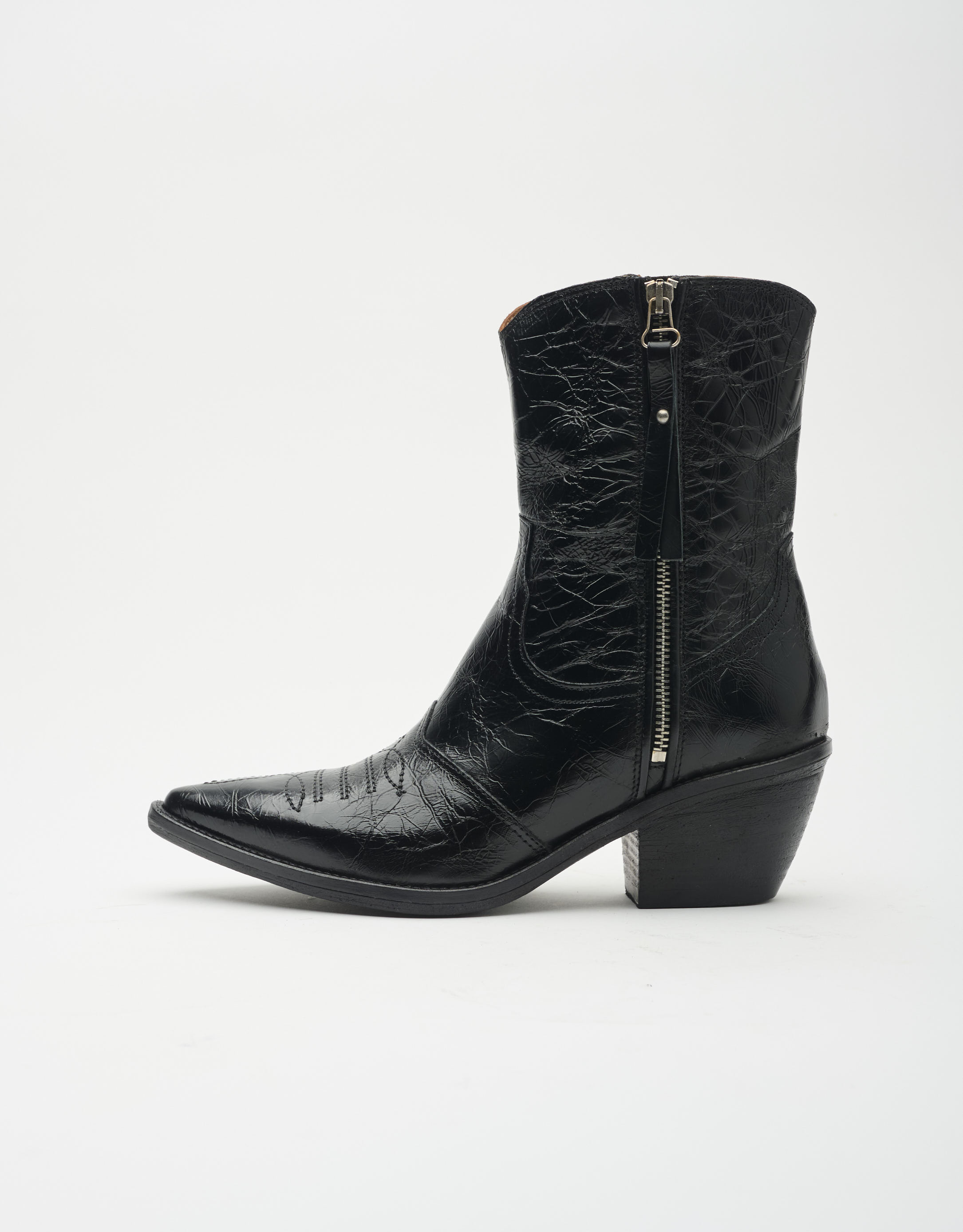 נעלי נשים - A.S. 98 - מגפונים מבריקים COUNTRY - שחור2