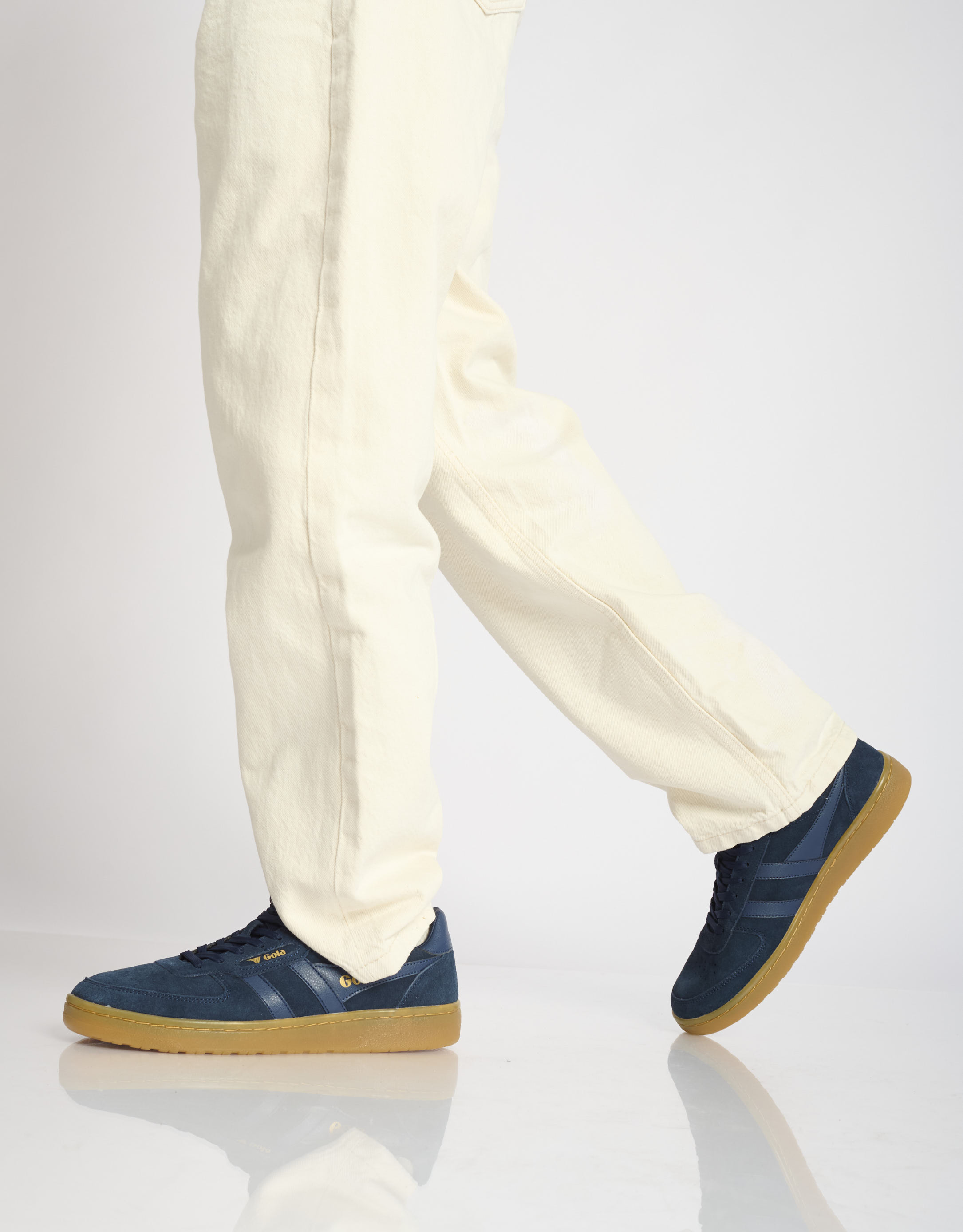 נעלי גברים - Gola - סניקרס HAWK SUEDE - כחול4