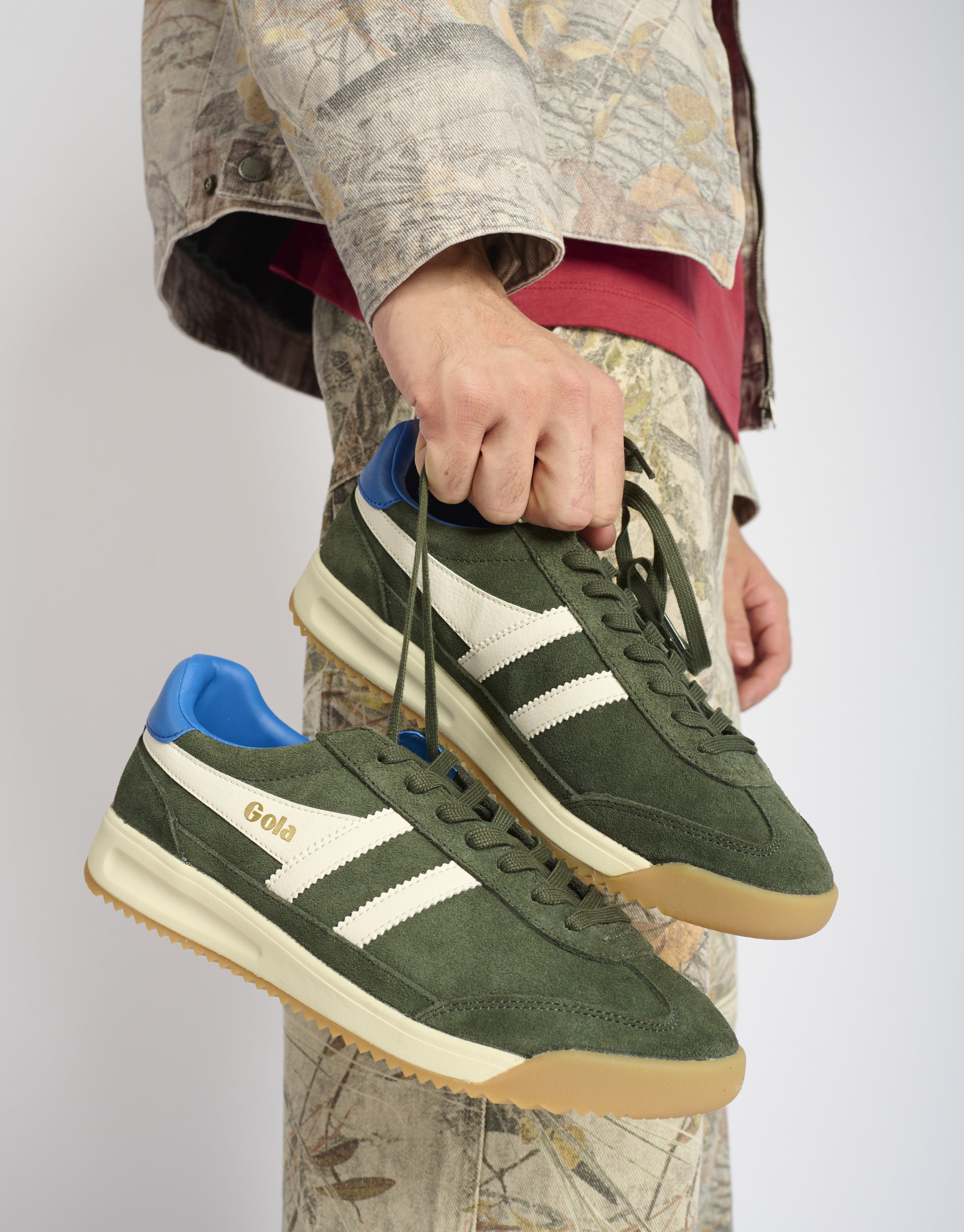 נעלי גברים - Gola - סניקרס זמש TORNADO 88 - ירוק4