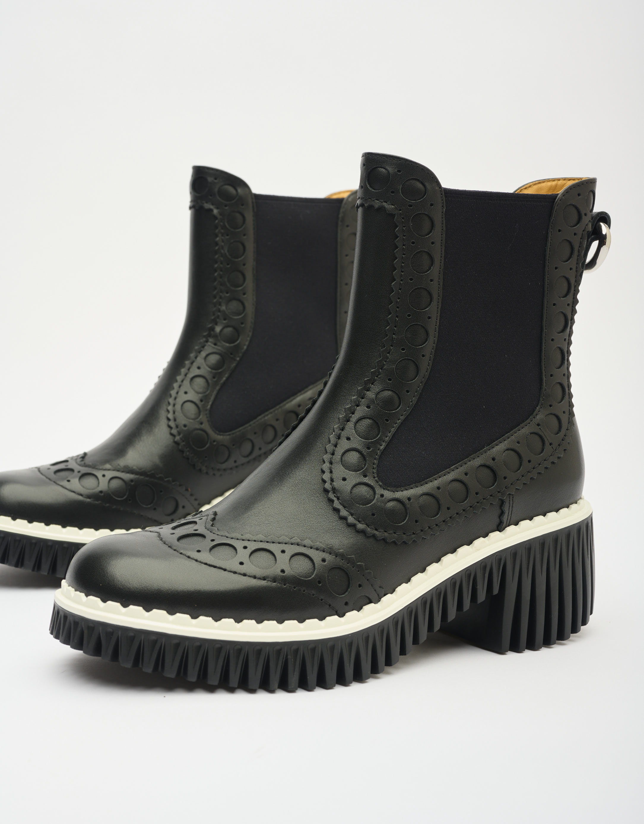 נעלי נשים - 4CCCCEES - מגפוני עור PLITA CILLO - שחור1