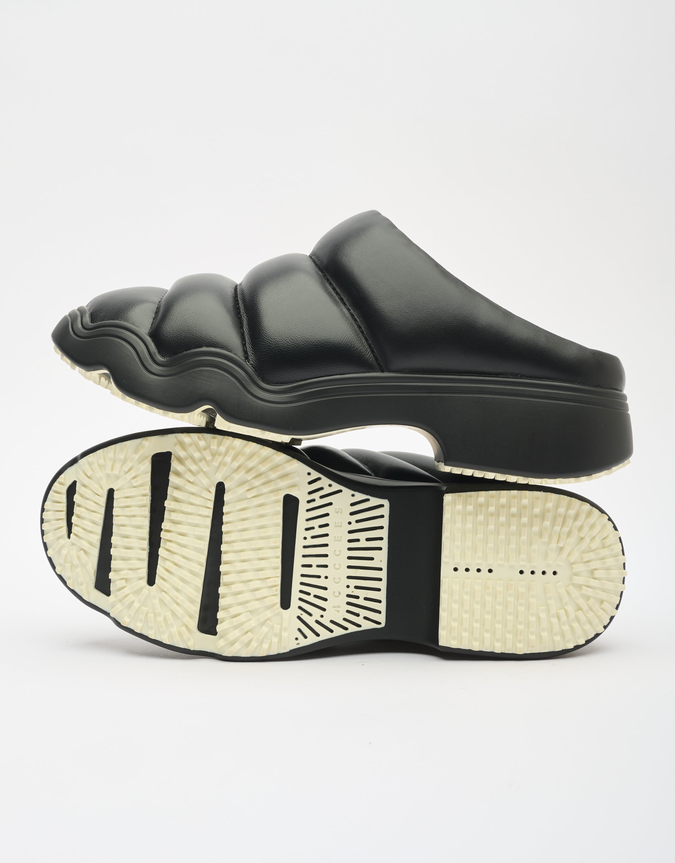 נעלי נשים - 4CCCCEES - כפכפי עור SANHO ROLL - שחור2