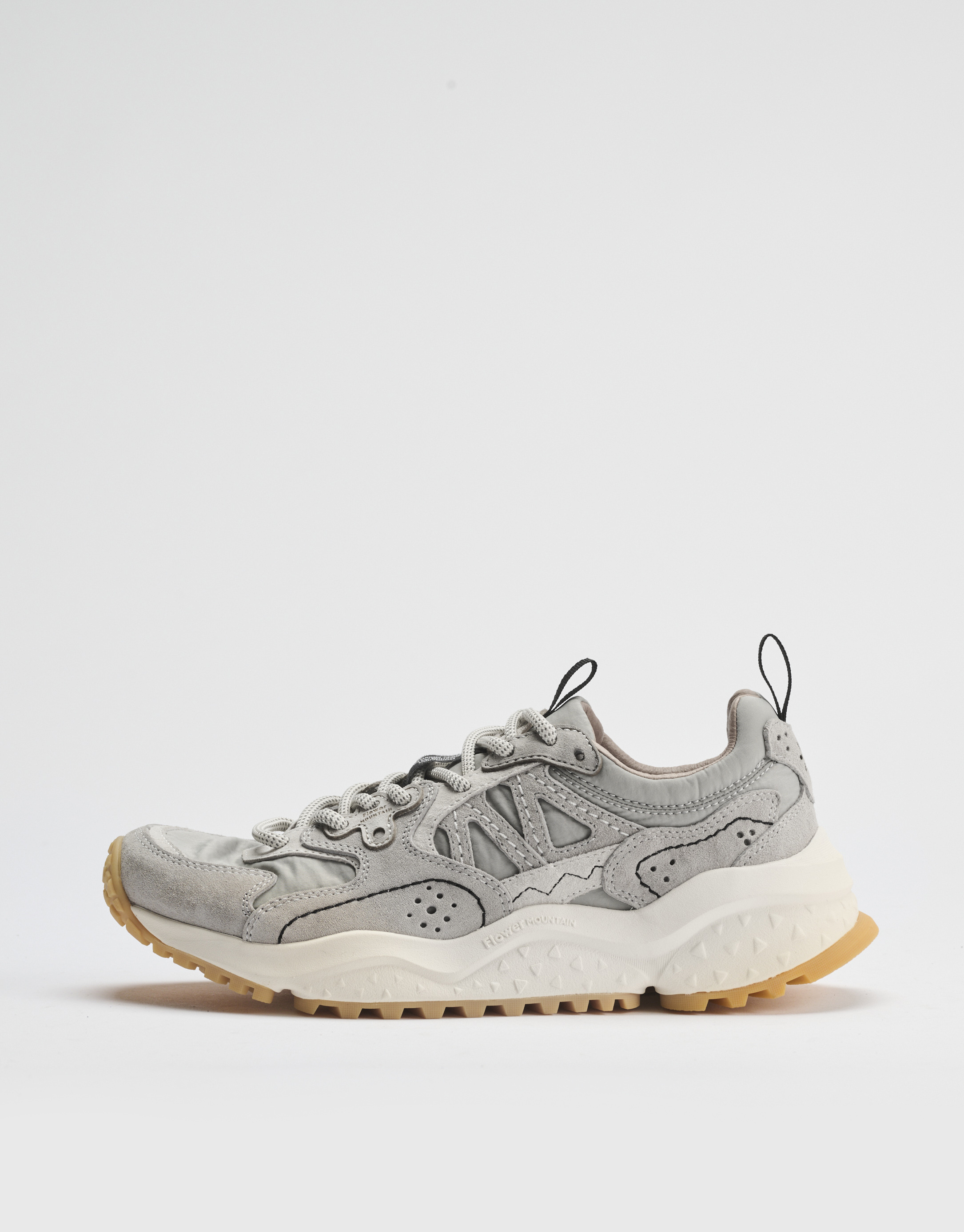 נעלי גברים - Flower Mountain - סניקרס זמש ובד SOLIN - אפור בהיר2