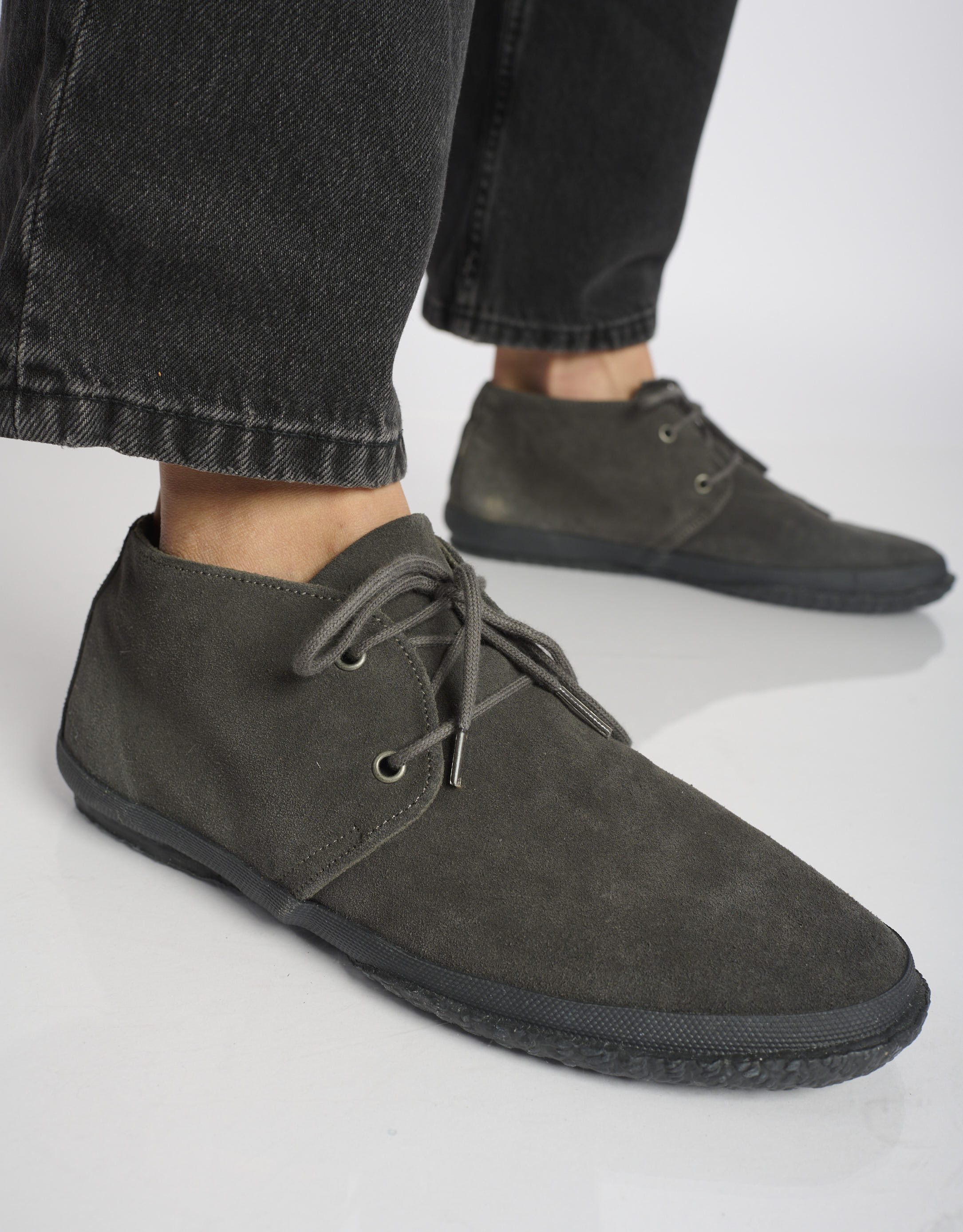 נעלי גברים - Aro - נעלי זמש WILLY - אפור כהה3