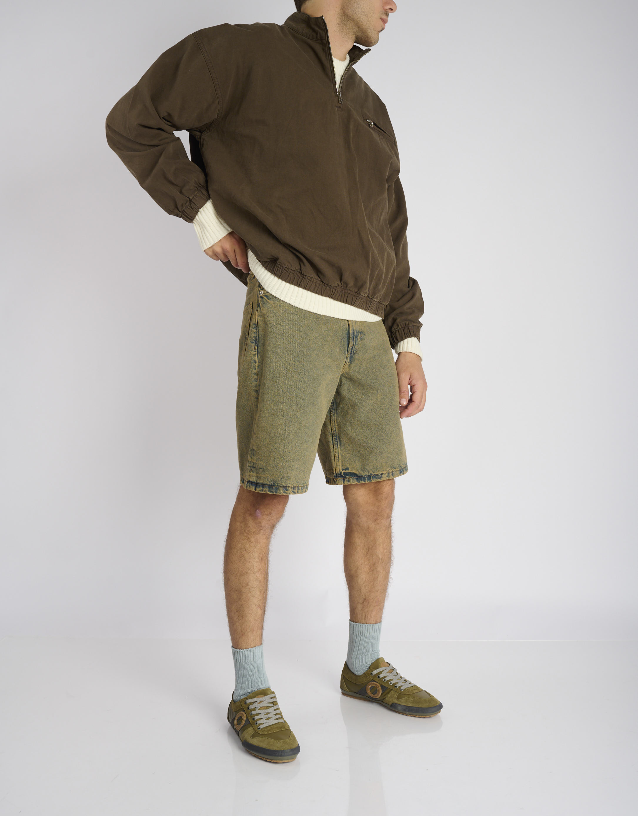 נעלי גברים - Aro - סניקרס עור IDO - ירוק3