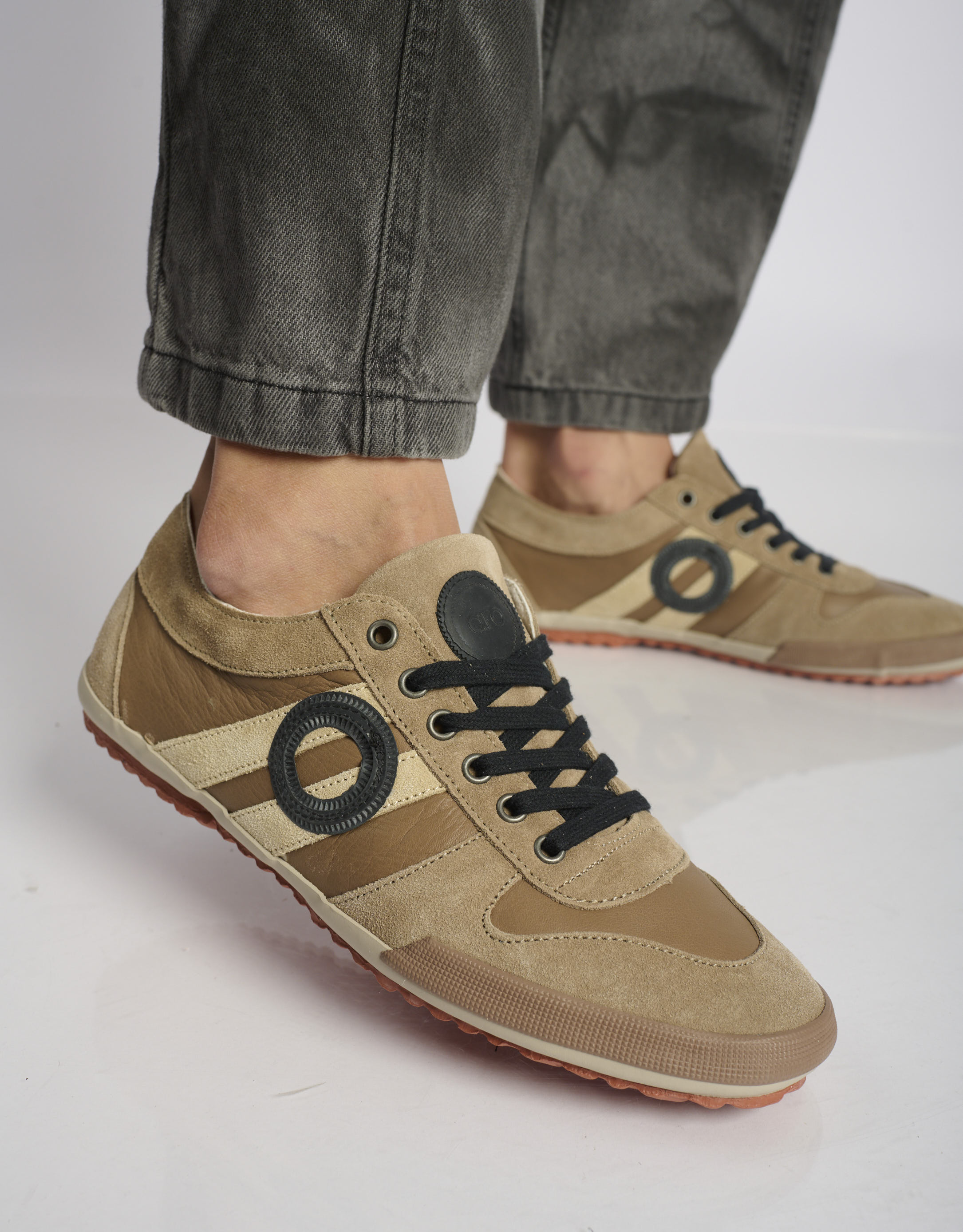 נעלי גברים - Aro - סניקרס עור IDO - חום בהיר3