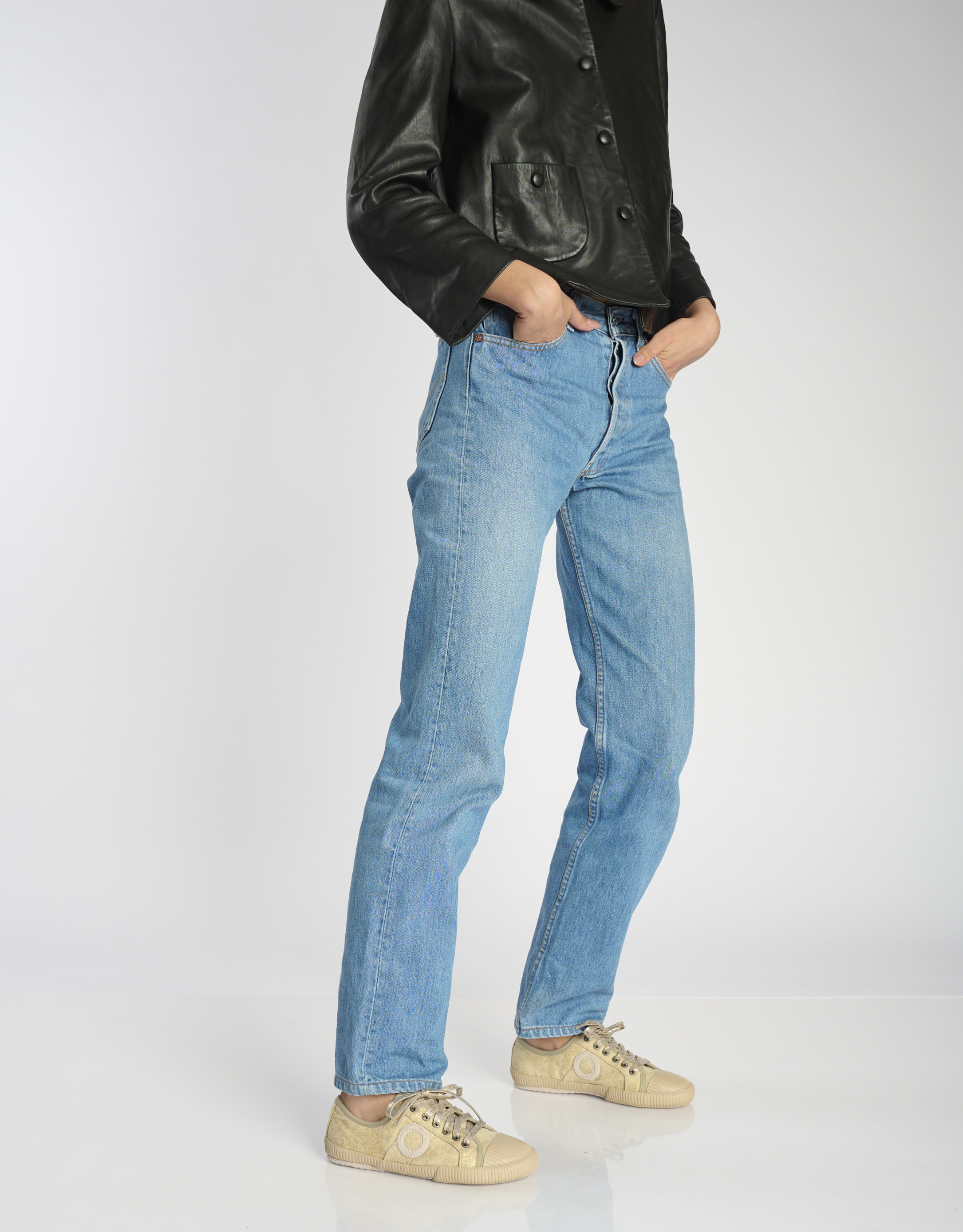 נעלי נשים - Aro - סניקרס מנצנצות CHARLIE - בז'2