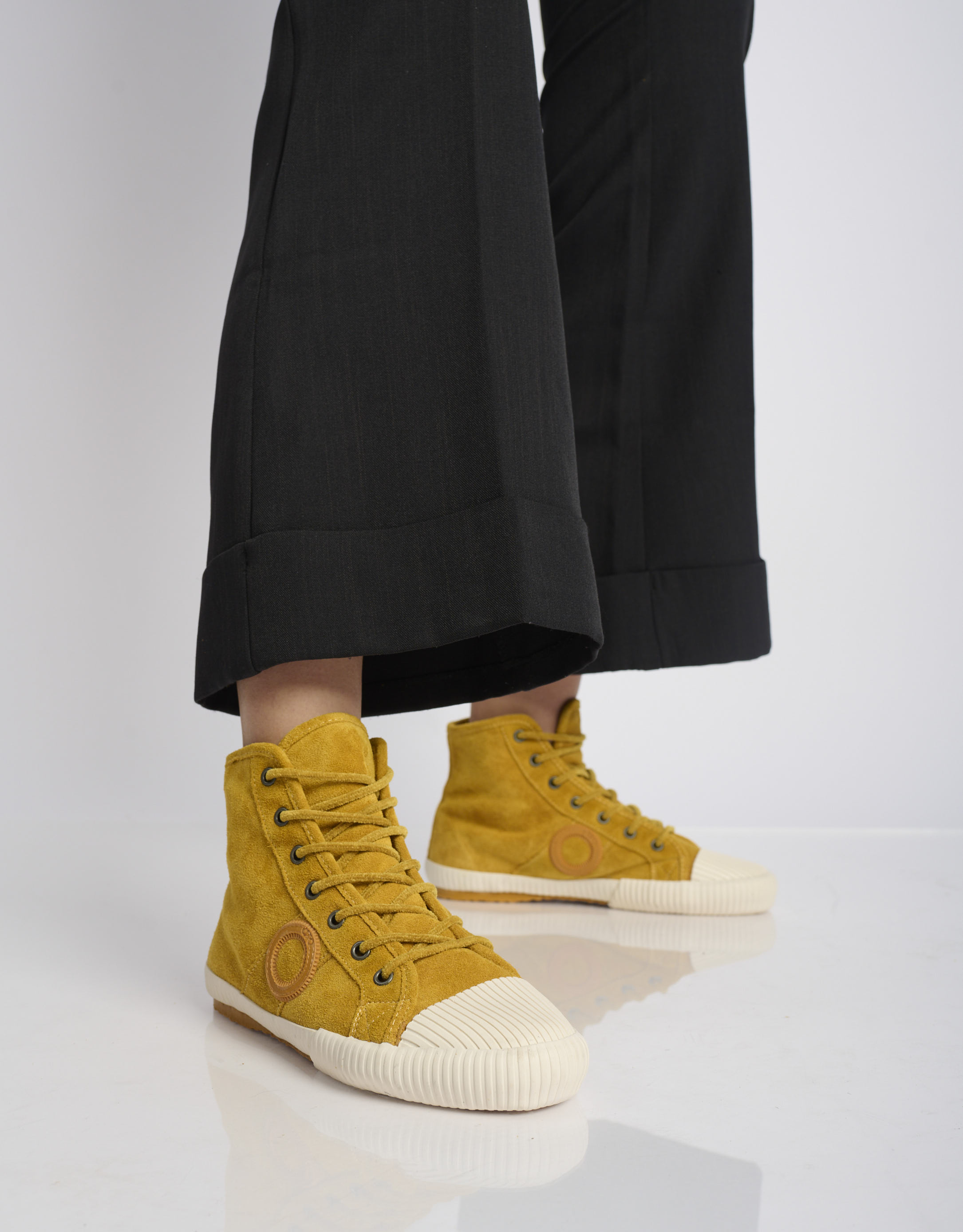 נעלי נשים - Aro - סניקרס גבוהות CHARLIE - צהוב4