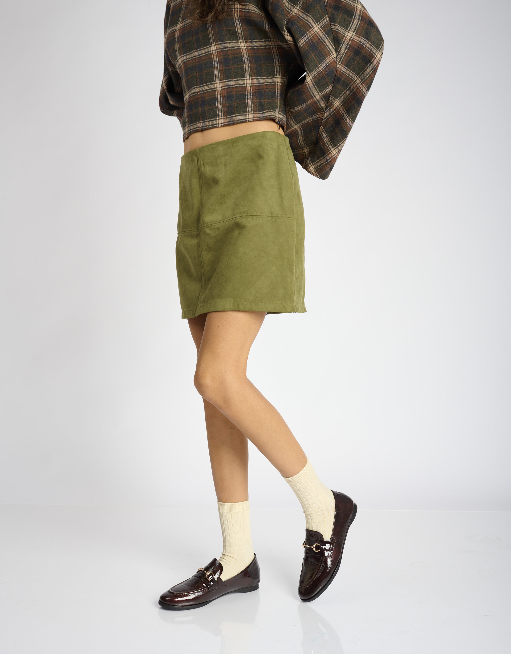 נעלי נשים - Yuko Imanishi - נעלי מוקסין מבריקות SACHI - חום1