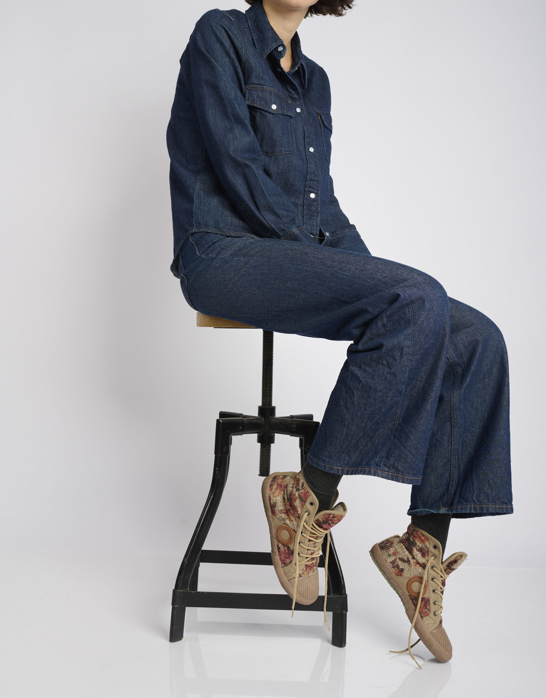 נעלי נשים - Aro - סניקרס גבוהות CHARLIE - בז'   כתום2