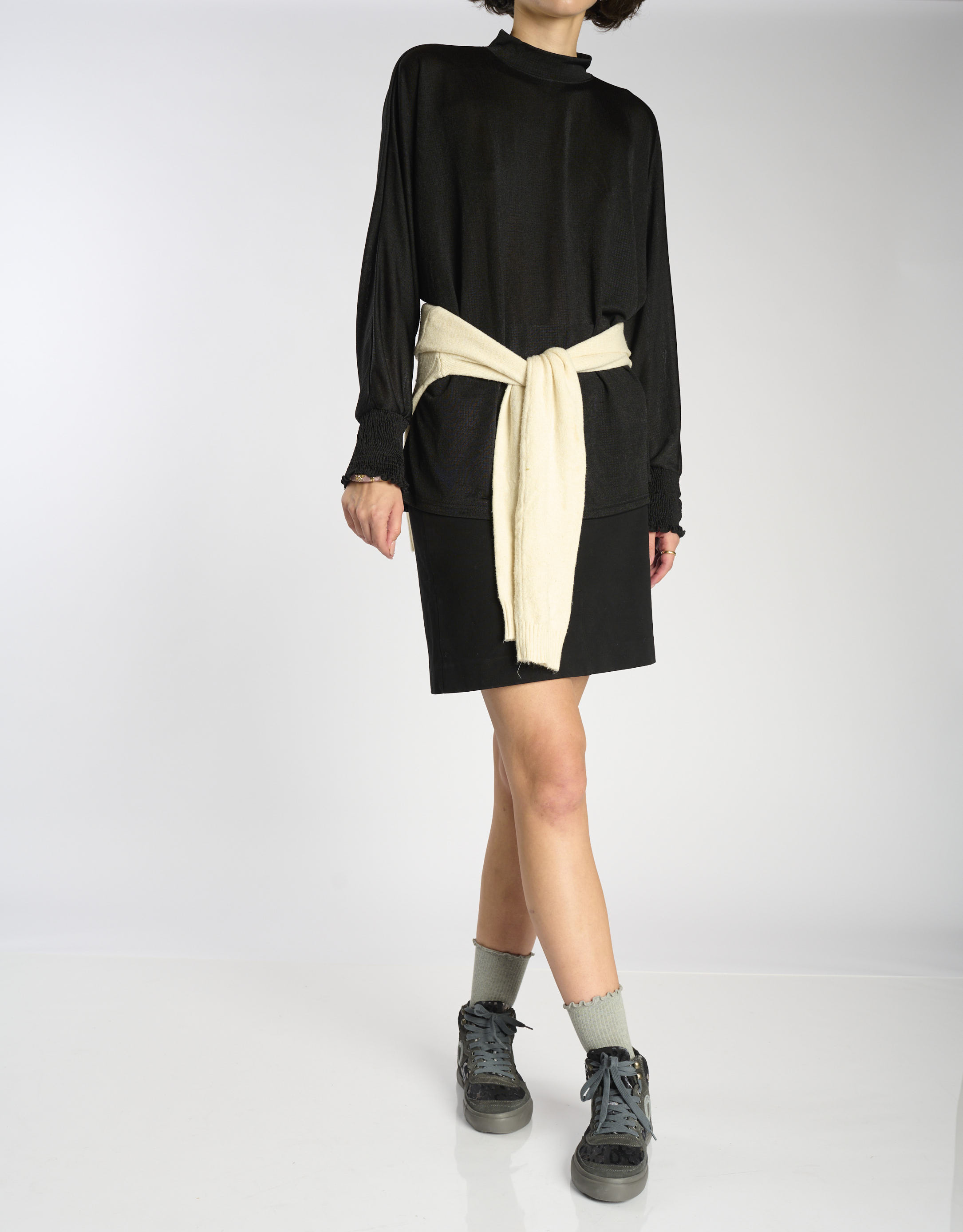 נעלי נשים - Aro - סניקרס מנומרות EMMA - אפור2