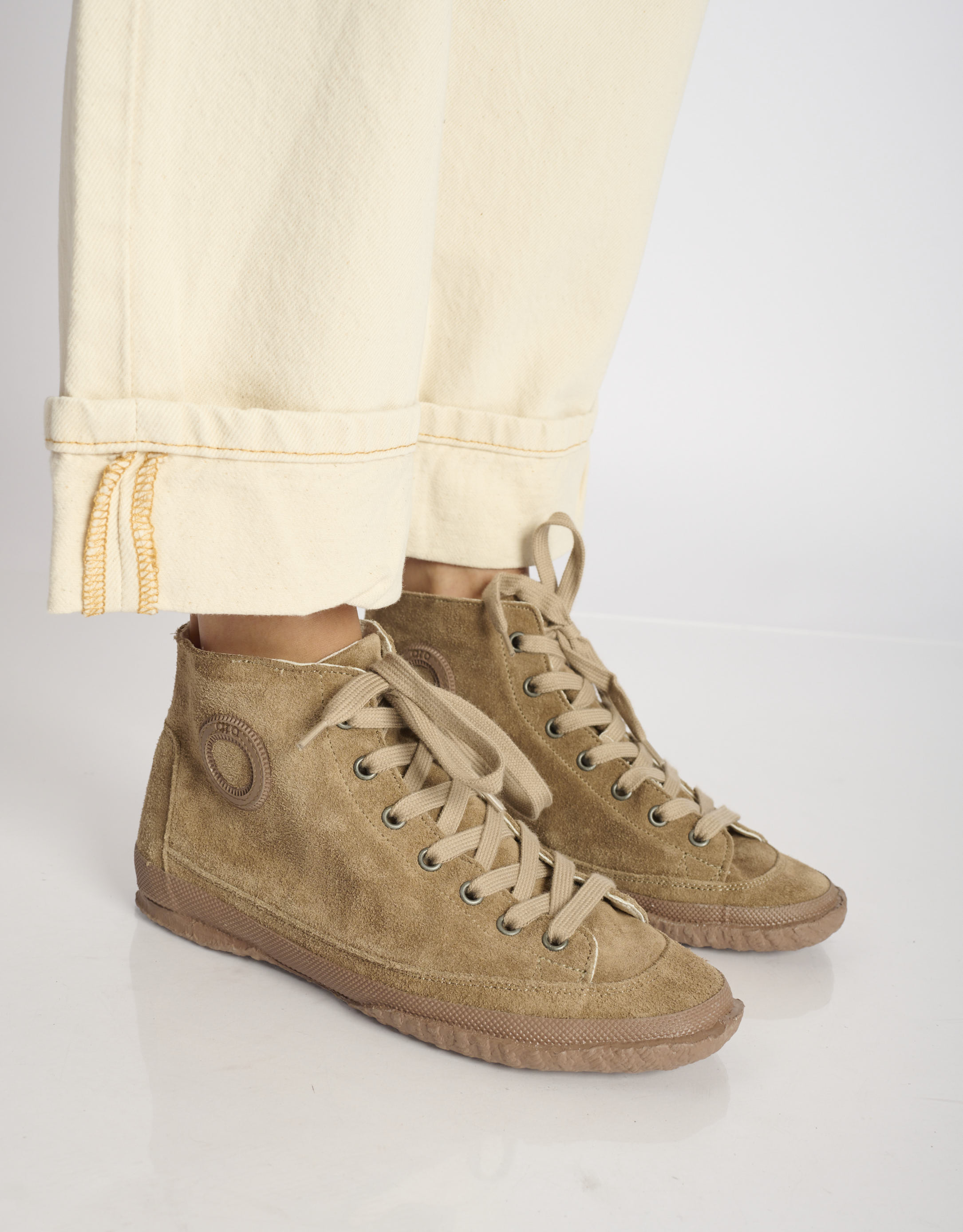 נעלי נשים - Aro - סניקרס עור גבוהות WILLY - חום בהיר4